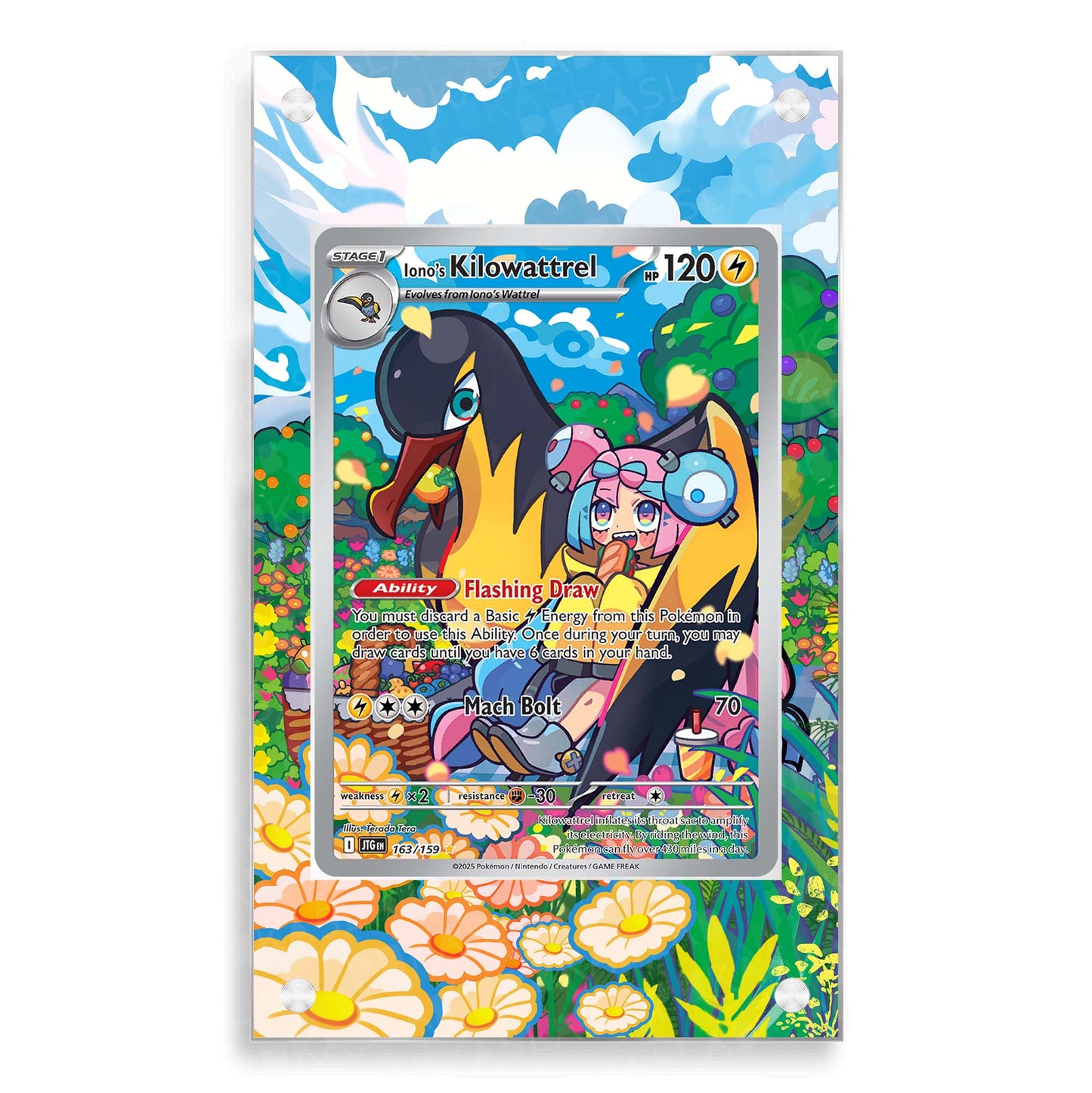 Iono'S Kilowattrel 163/159 Magnetic Case - Pokemon Extended Art Case