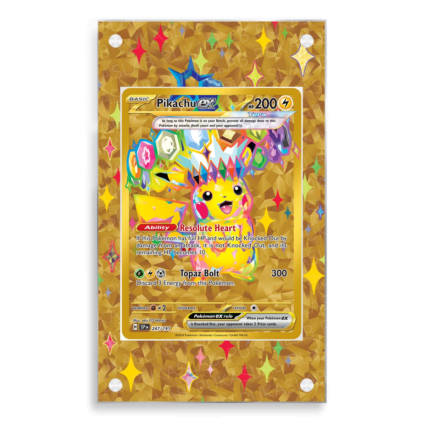 Pikachu Ex 247/191 Magnetic Case - Pokemon Extended Art Case