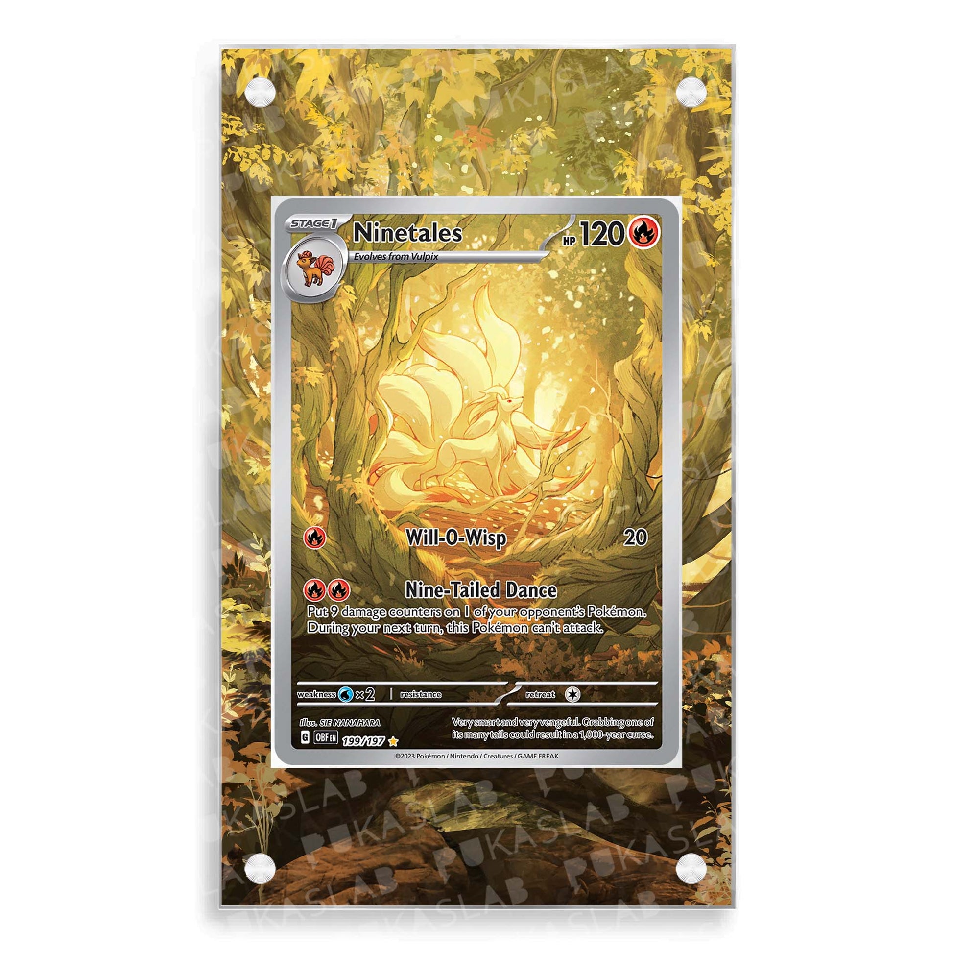 gold ninetales pokemon card (M4 9/83) - Ninja Spinner | Pokmon TCG tears or other damage that impacts the structural integrity of the card. Ninetales 199/197 Magnetic Case -