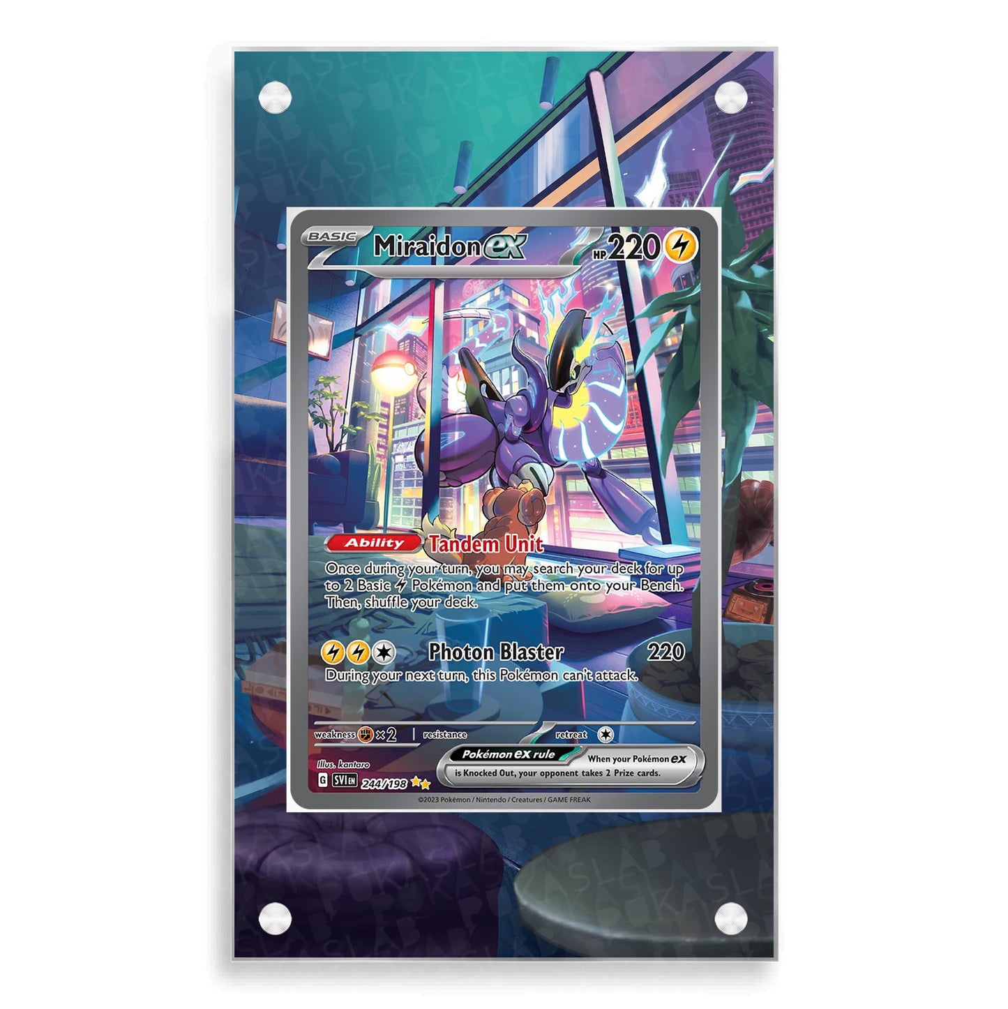 Miraidon Ex  244/198 Magnetic Case - Pokemon Extended Art Case
