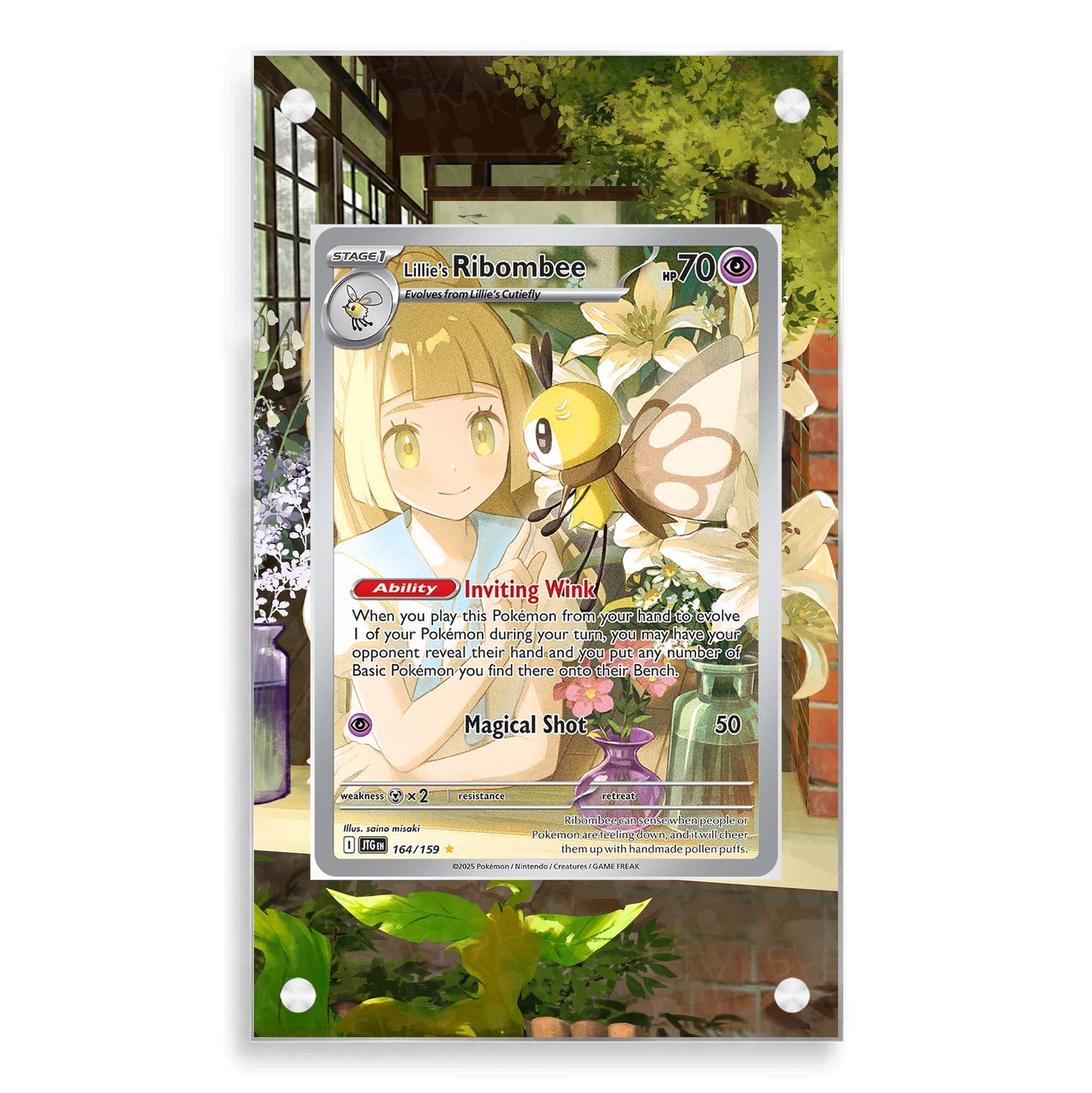 Lillie's Ribombee 164/159 Magnetic Case - Pokemon Extended Art Case