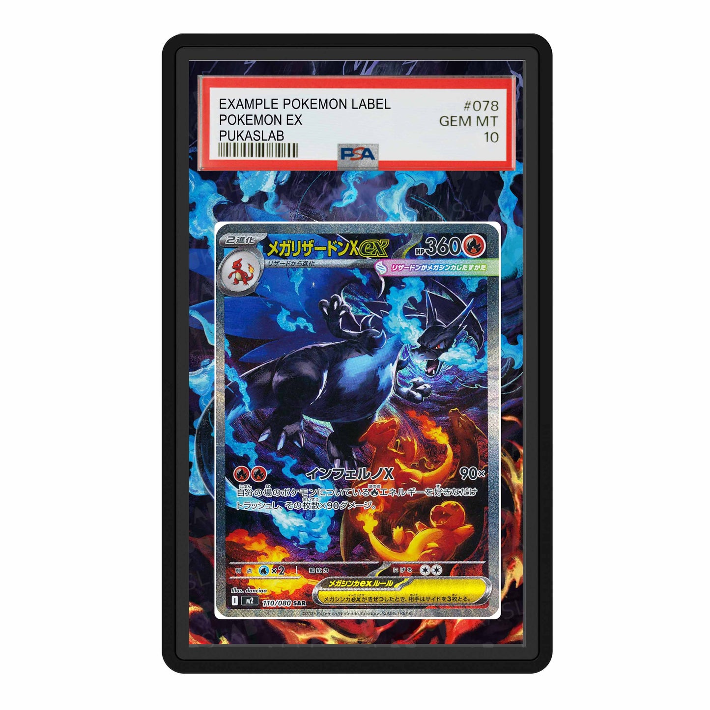 Mega Charizard Phantasmal Flames PSA Slabs Extended Art Case