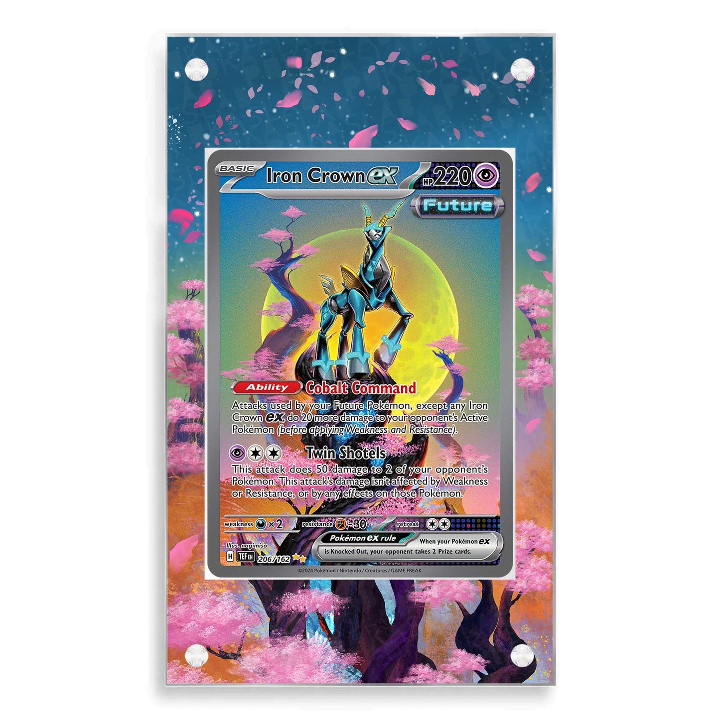 Iron Crown EX 206/162 Magnetic Case - Pokemon Extended Art Case
