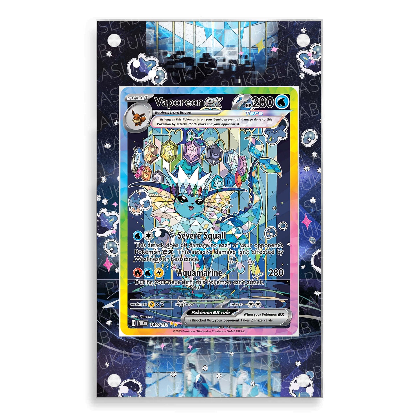 Vaporeon EX 149/131 Magnetic Case - Pokemon Extended Art Case