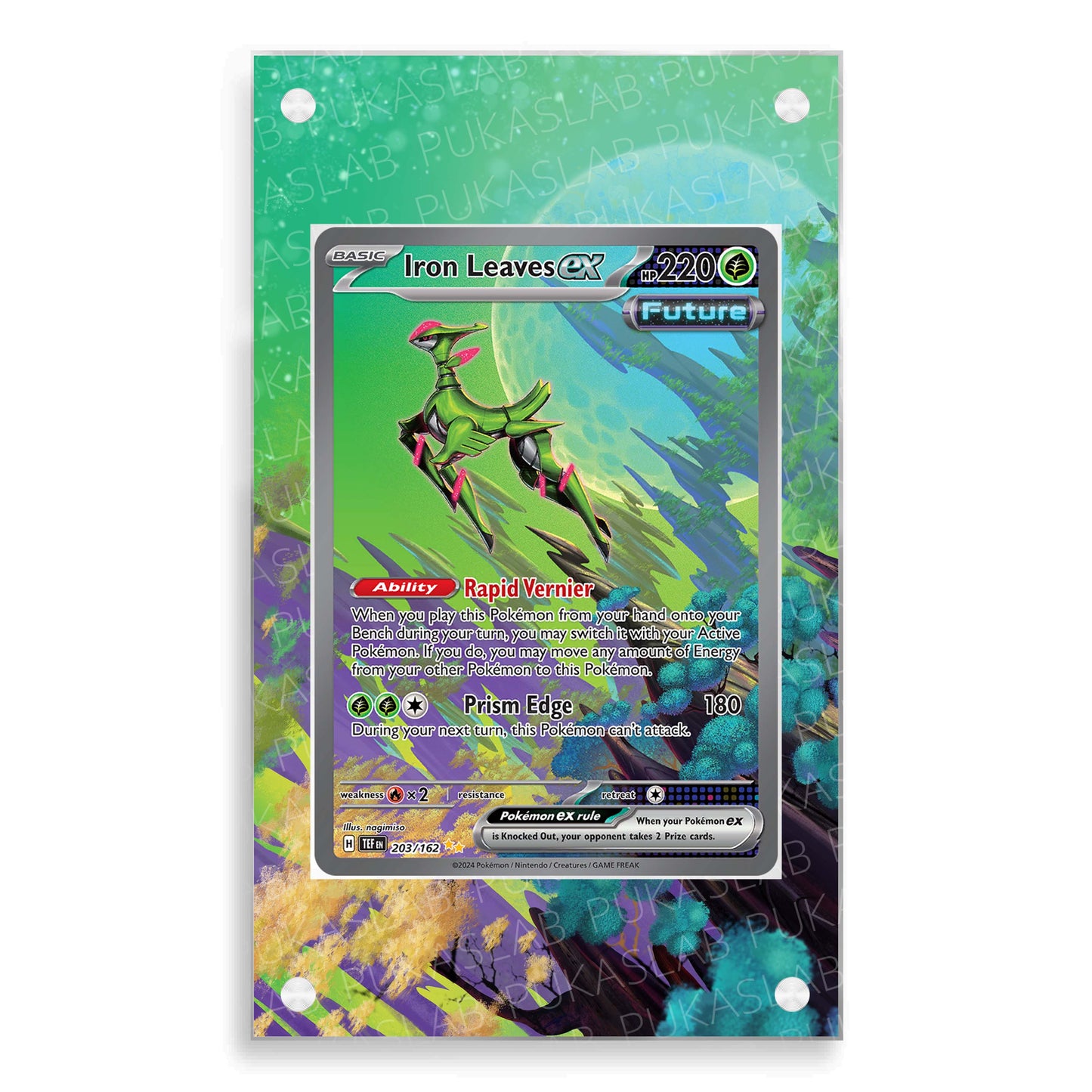 Iron Leaves Ex 203/162 Magnetic Case - Pokemon Extended Art Case