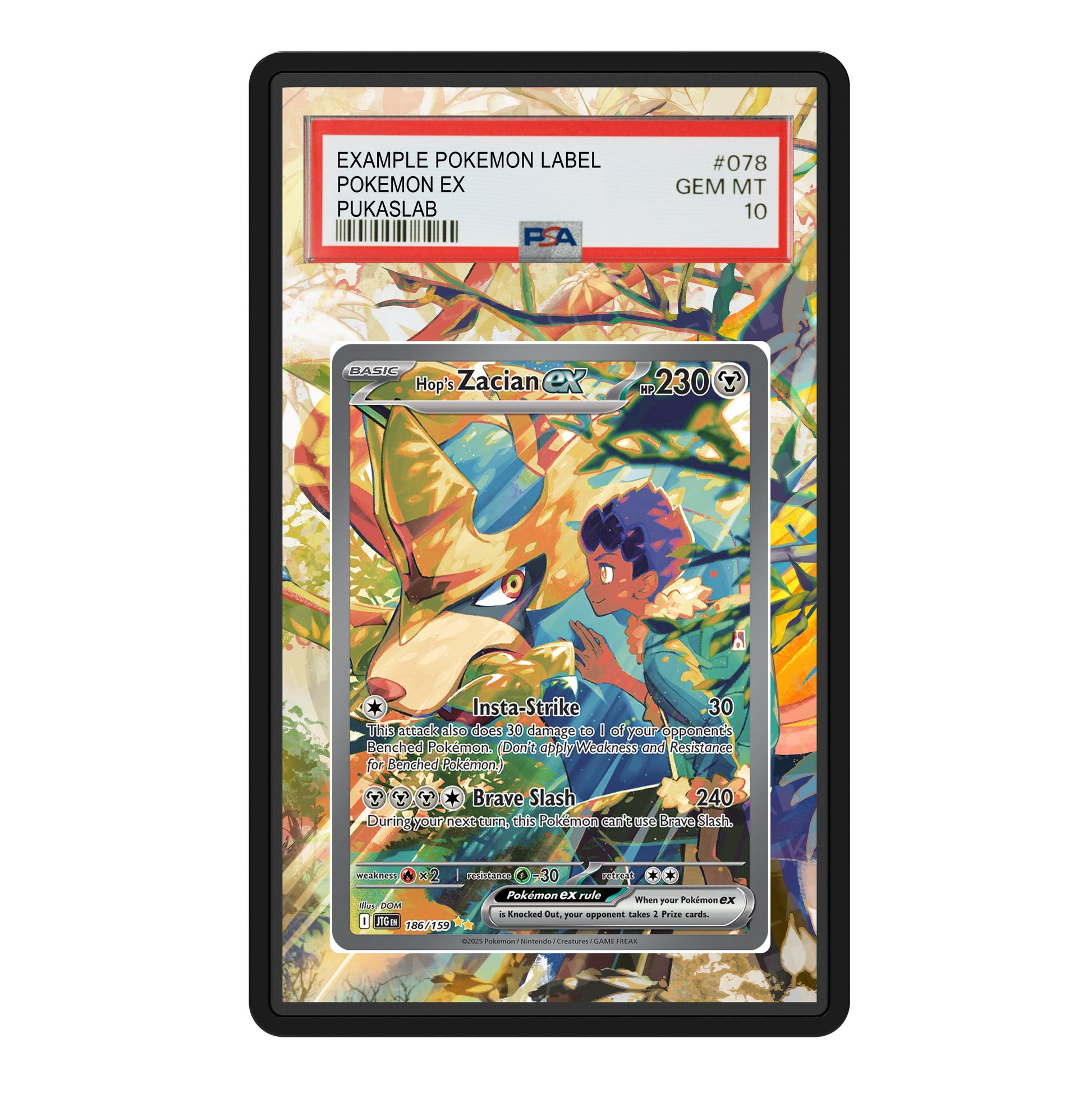 Hop'S Zacian 186/159 Psa Slab Extended Art - Pukaslab