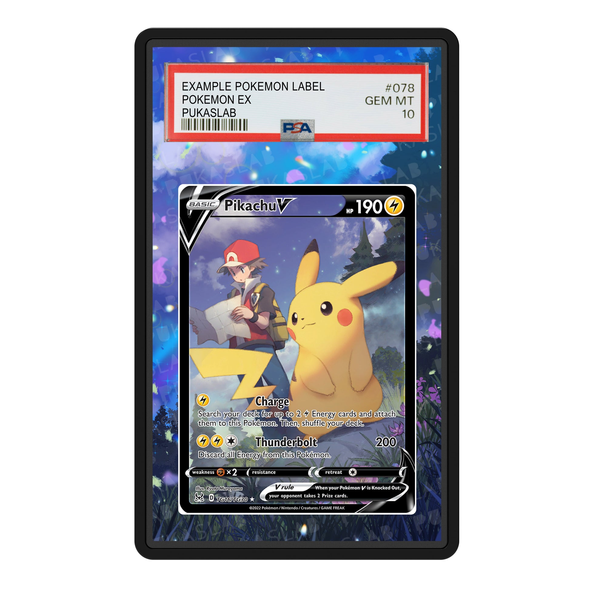 Pikachu V TG16/TG30 Psa Slab Extended Art - Pukaslab