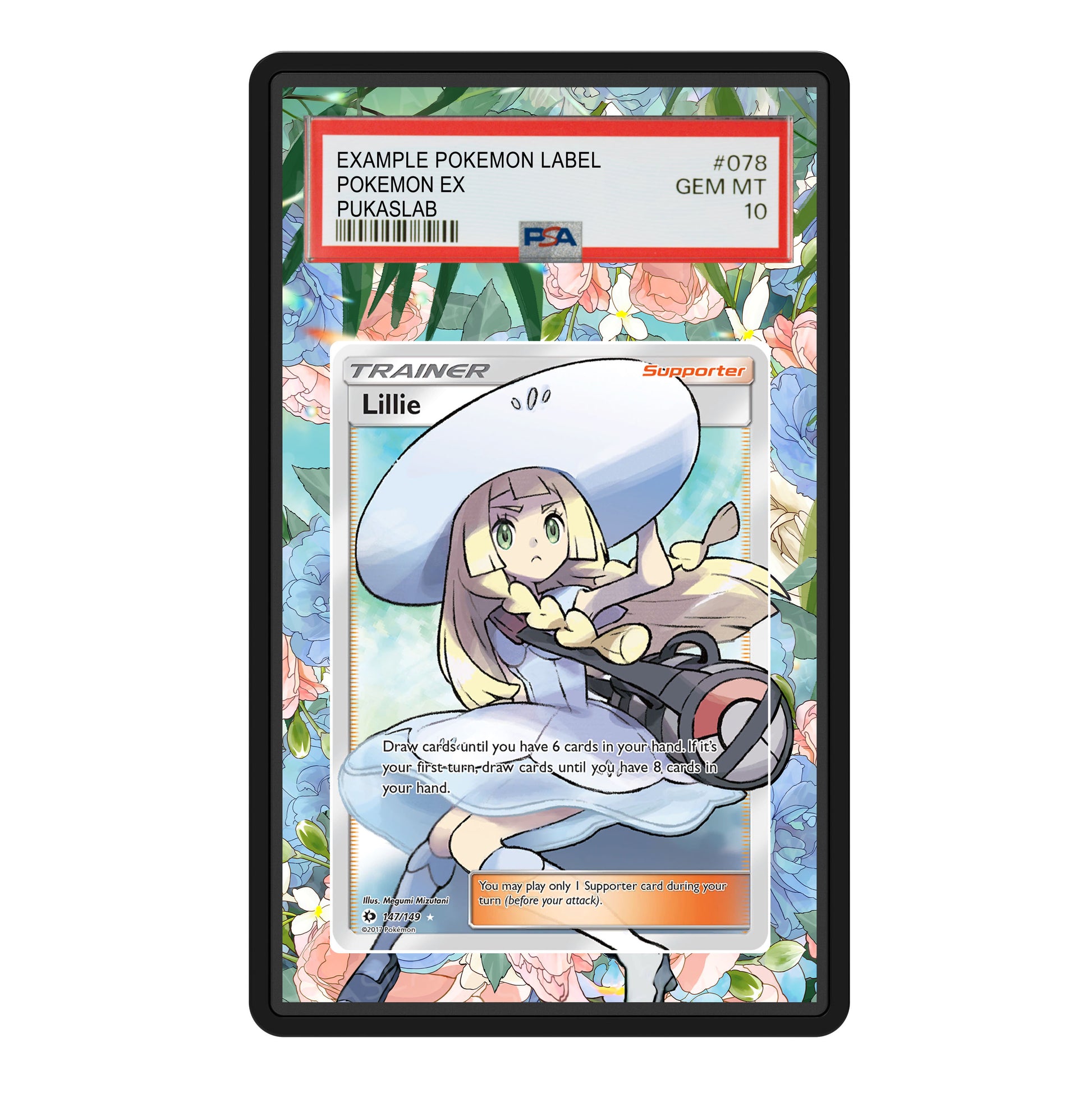 Lillie 147/149 Trainer PSA Slab Extended Art Aluminum Case – Pokemon G – PukaSlab