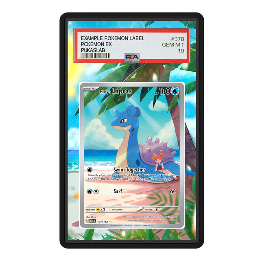 Misty's Lapras 194/182 Psa Slab Extended Art - Pukaslab