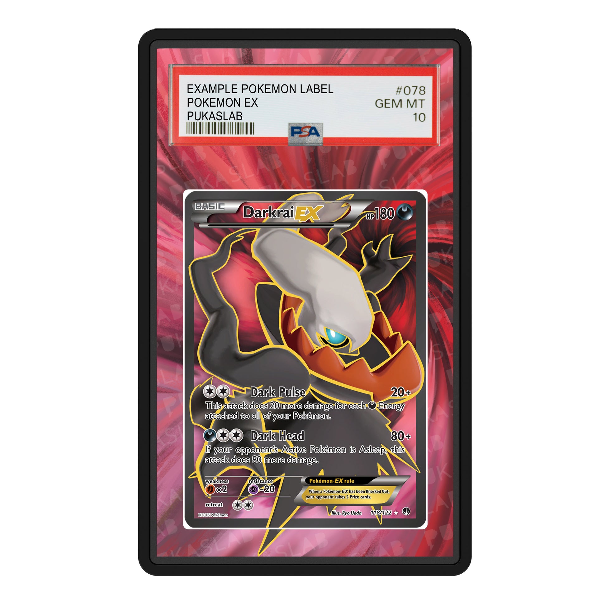 Darkrai EX 118/122 Psa Slab Extended Art - Pukaslab
