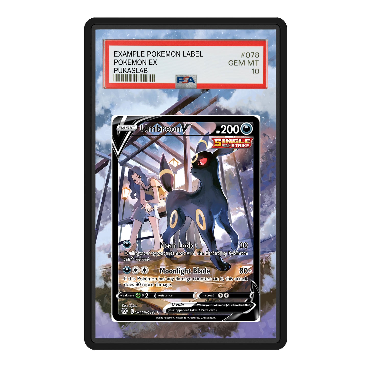 Umbreon V TG22/TG30 Psa Slab Extended Art - Pukaslab