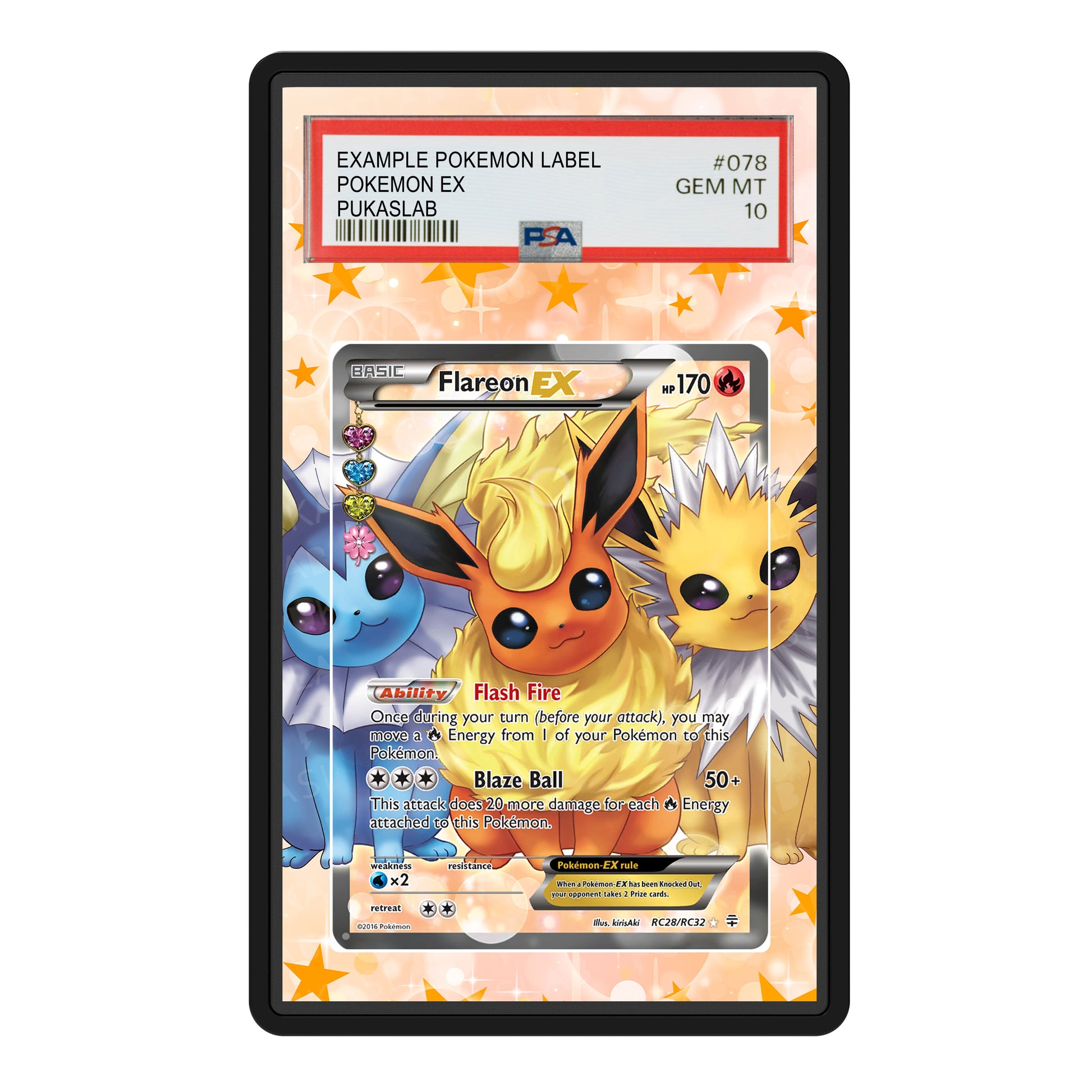 Flareon Ex RC28/RC32 Psa Slab Extended Art - Pukaslab
