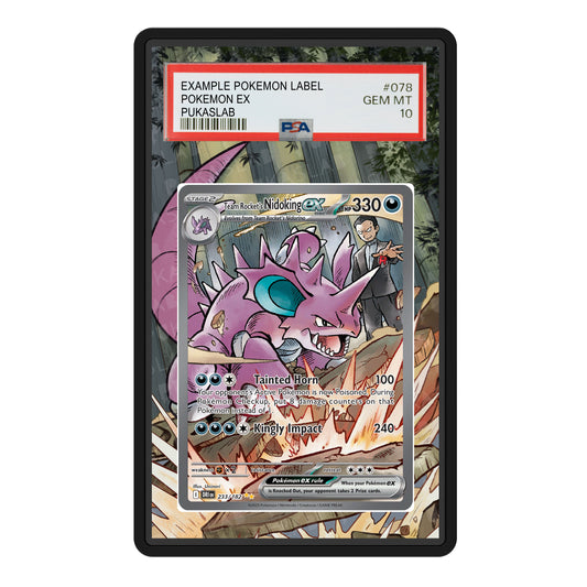 Team Rocket's Nidoking ex 233/182 Psa Slab Extended Art - Pukaslab