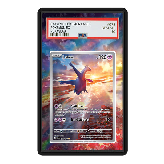 Latios 203/191 PSA Slab Extended Art Aluminum  Case – Pokemon Graded Card Display