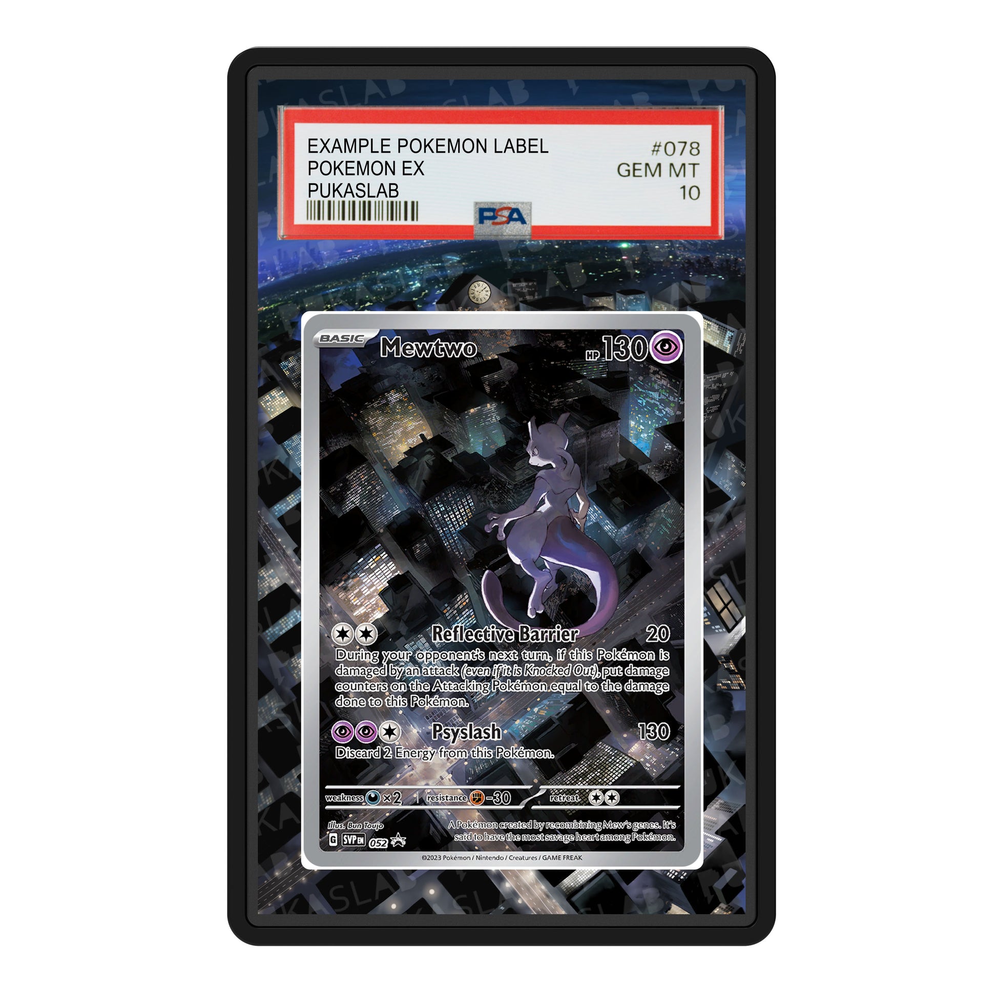 Mewtwo 52 Psa Slab Extended Art - Pukaslab