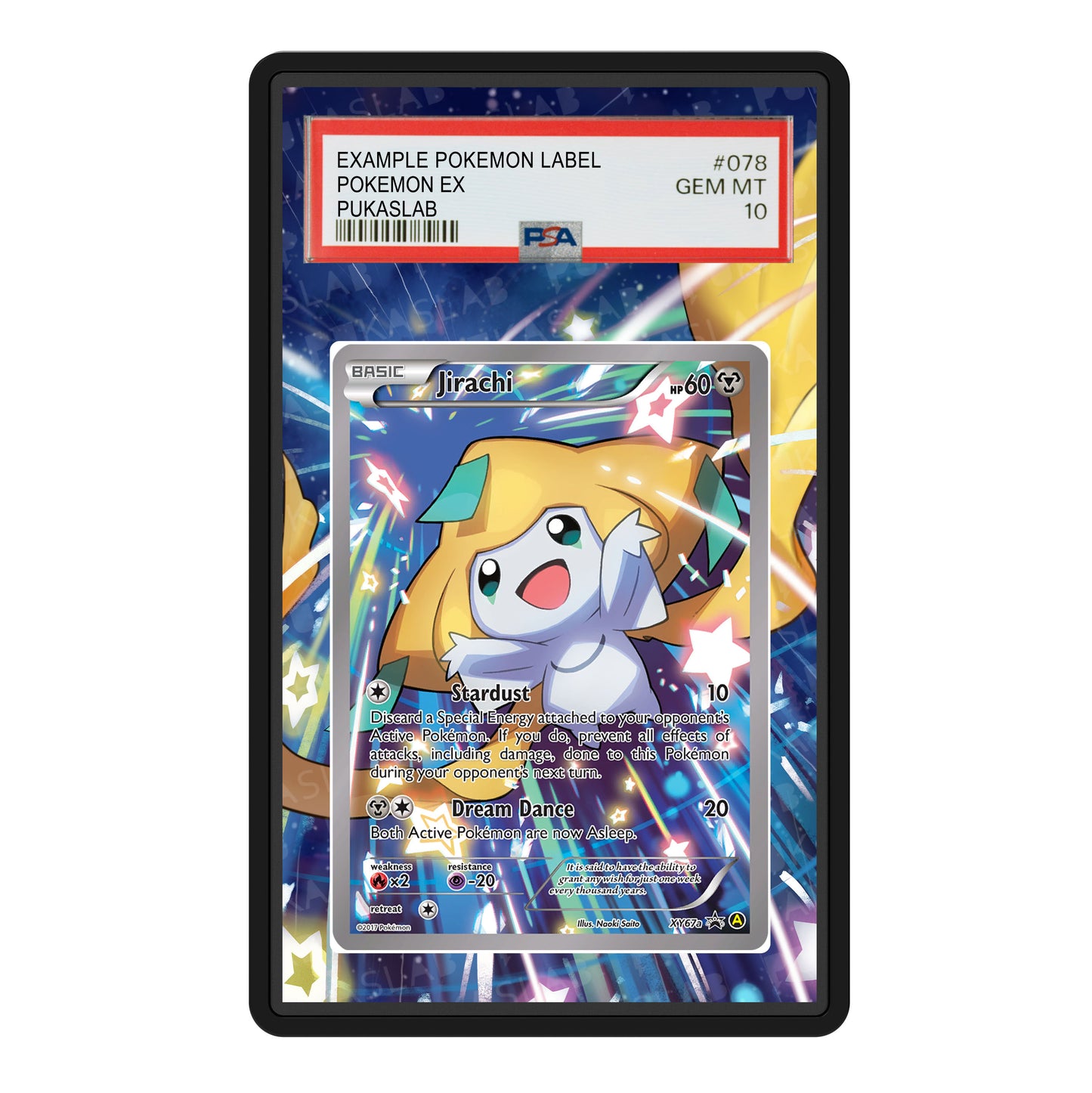 jirachi XY67a Psa Slab Extended Art - Pukaslab