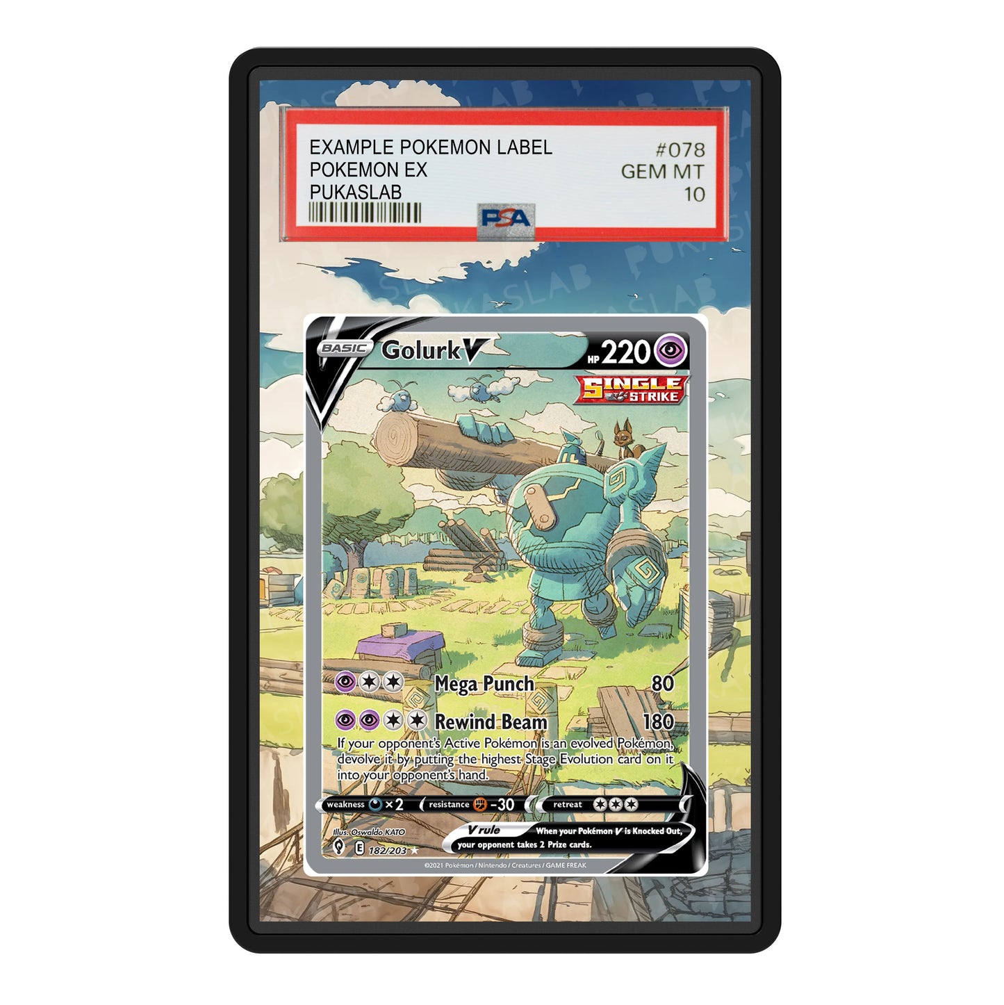 Golurk V 182/203 Psa Slab Extended Art - Pukaslab
