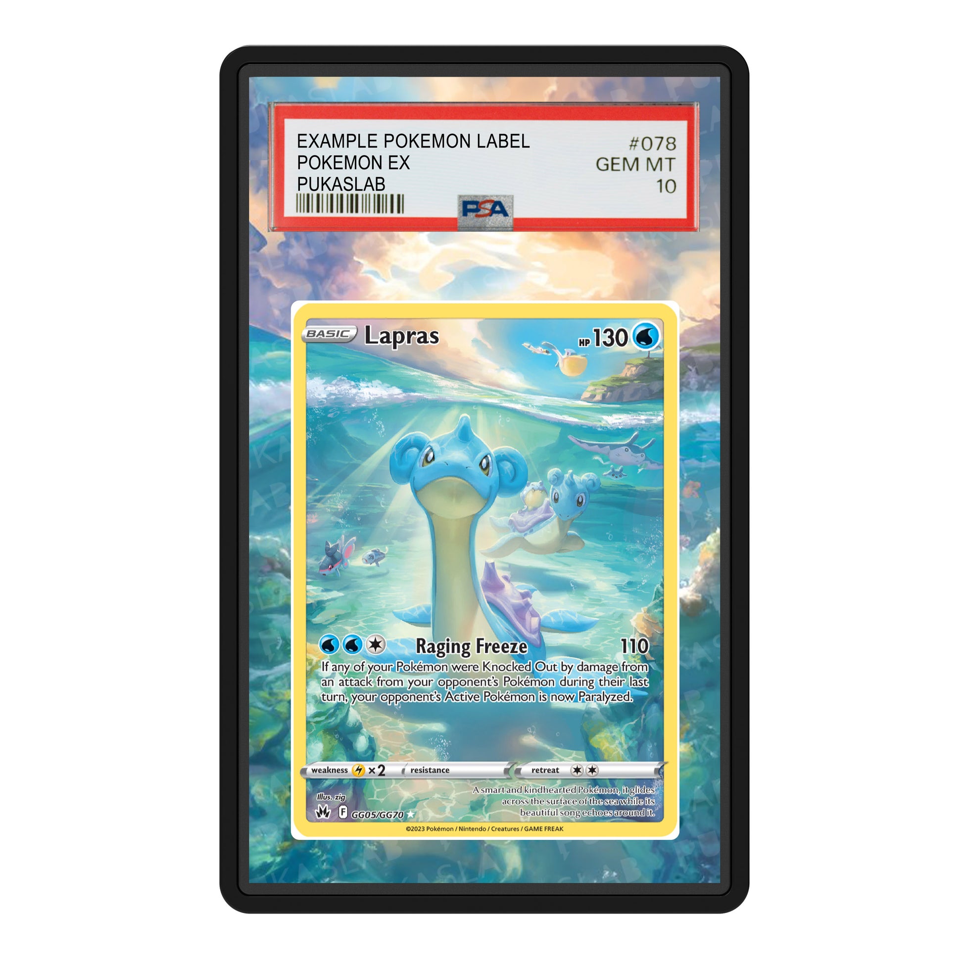 Lapras GG05/GG70 Psa Slab Extended Art - Pukaslab