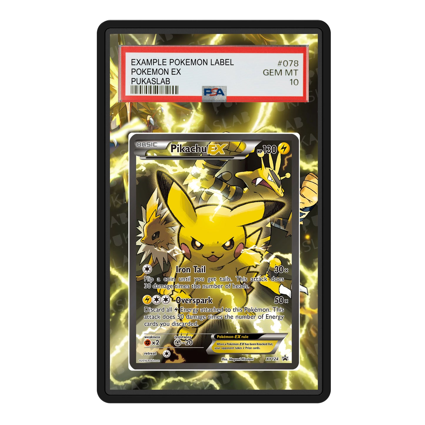 Pikachu EX XY124 Psa Slab Extended Art - Pukaslab