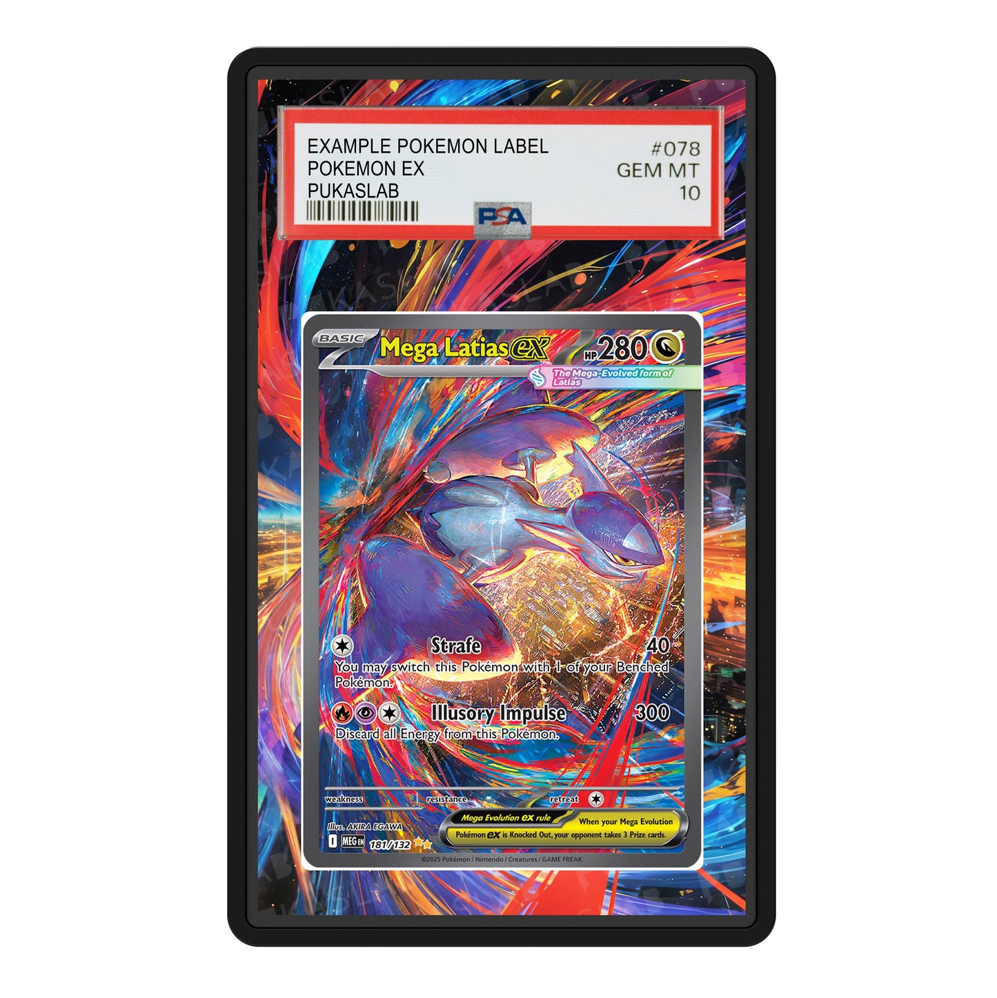 Mega Latias Ex 181/132 Psa Slab Extended Art - Pukaslab