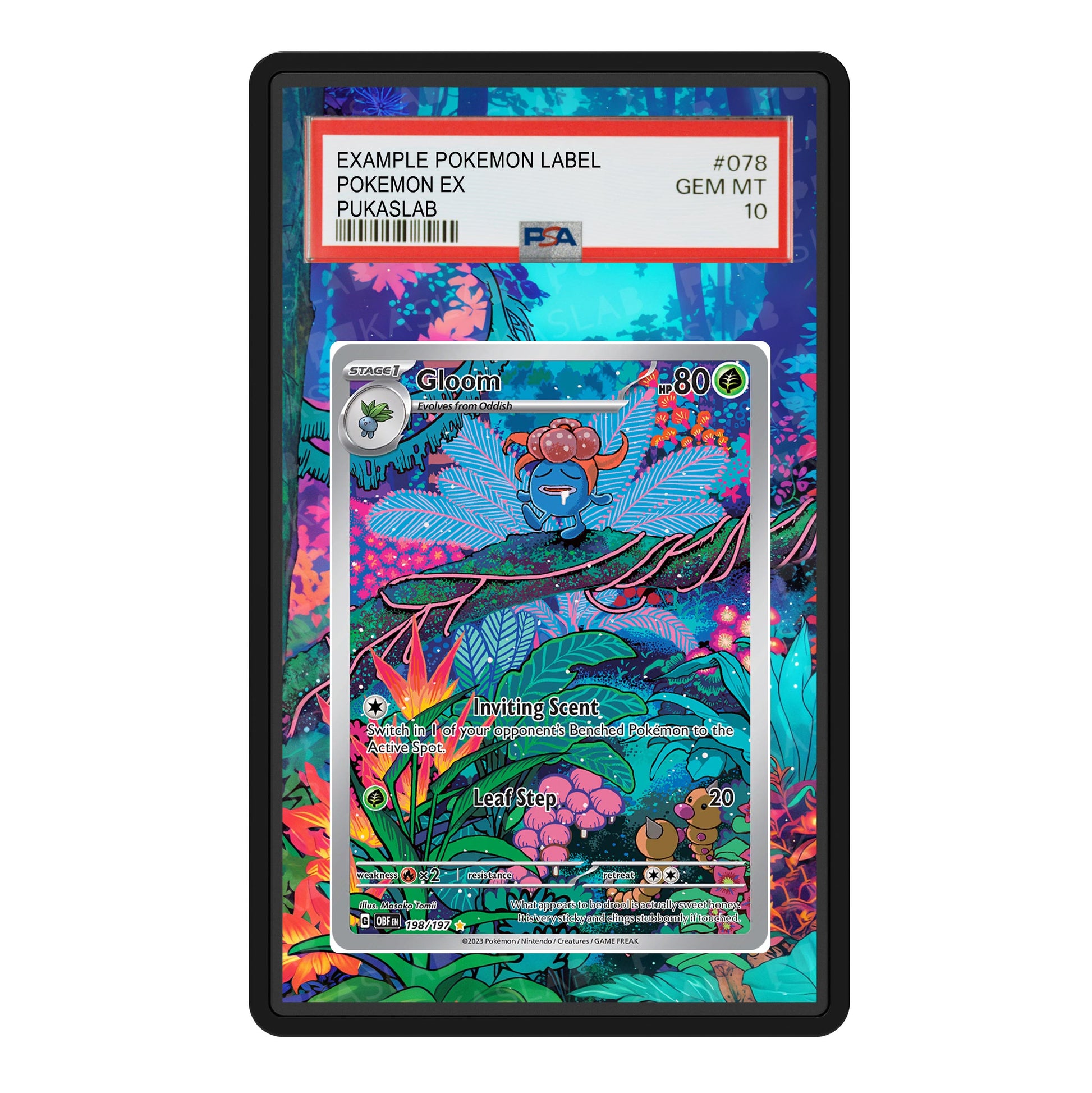 gloom pokemon card full art Gloom 198/197 PSA Slab Extended Art Aluminum Case – Pokemon Graded Car – PukaSlab