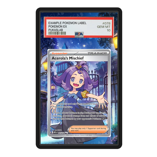 Acerola 's Mischief Trainer 165/132 Psa Slab Extended Art - Pukaslab