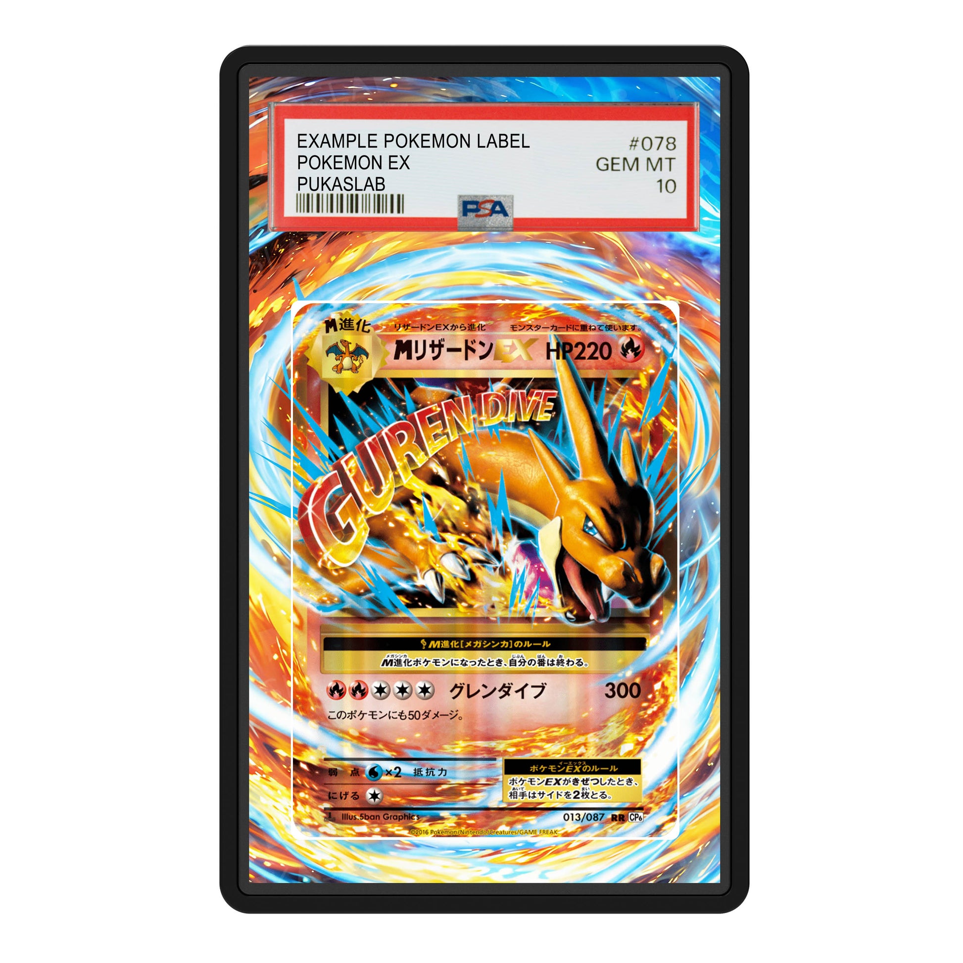 M Charizard EX 013/087 Psa Slab Extended Art - Pukaslab