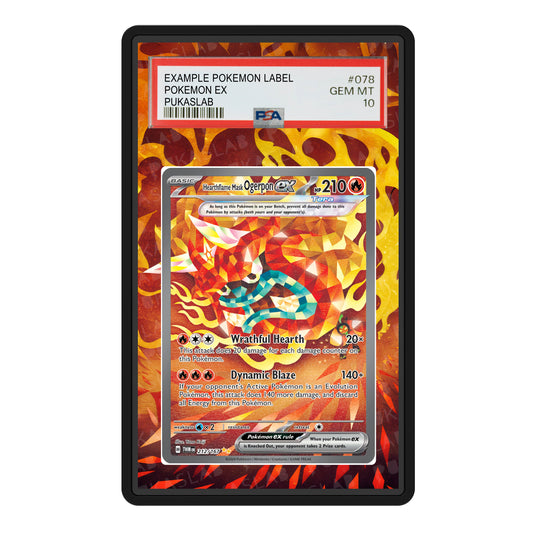 Hearthflame Mask Ogerpon Ex 212/167 Psa Slab Extended Art - Pukaslab