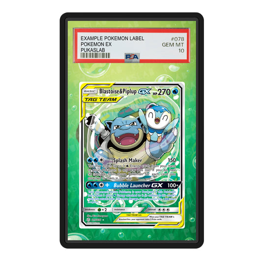 Blastoise & Piplup Gx 215/236 Psa Slab Extended Art - Pukaslab
