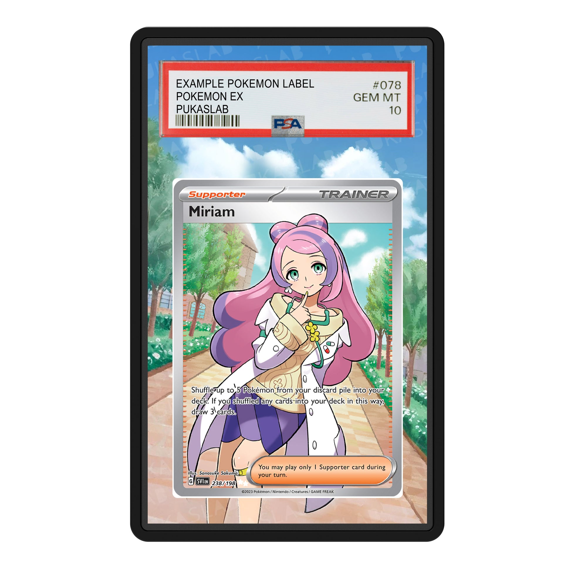 miriam pokemon card graded Miriam Trainer 238/198 PSA Slab Extended Art Aluminum Case – Pokemon G –  PukaSlab