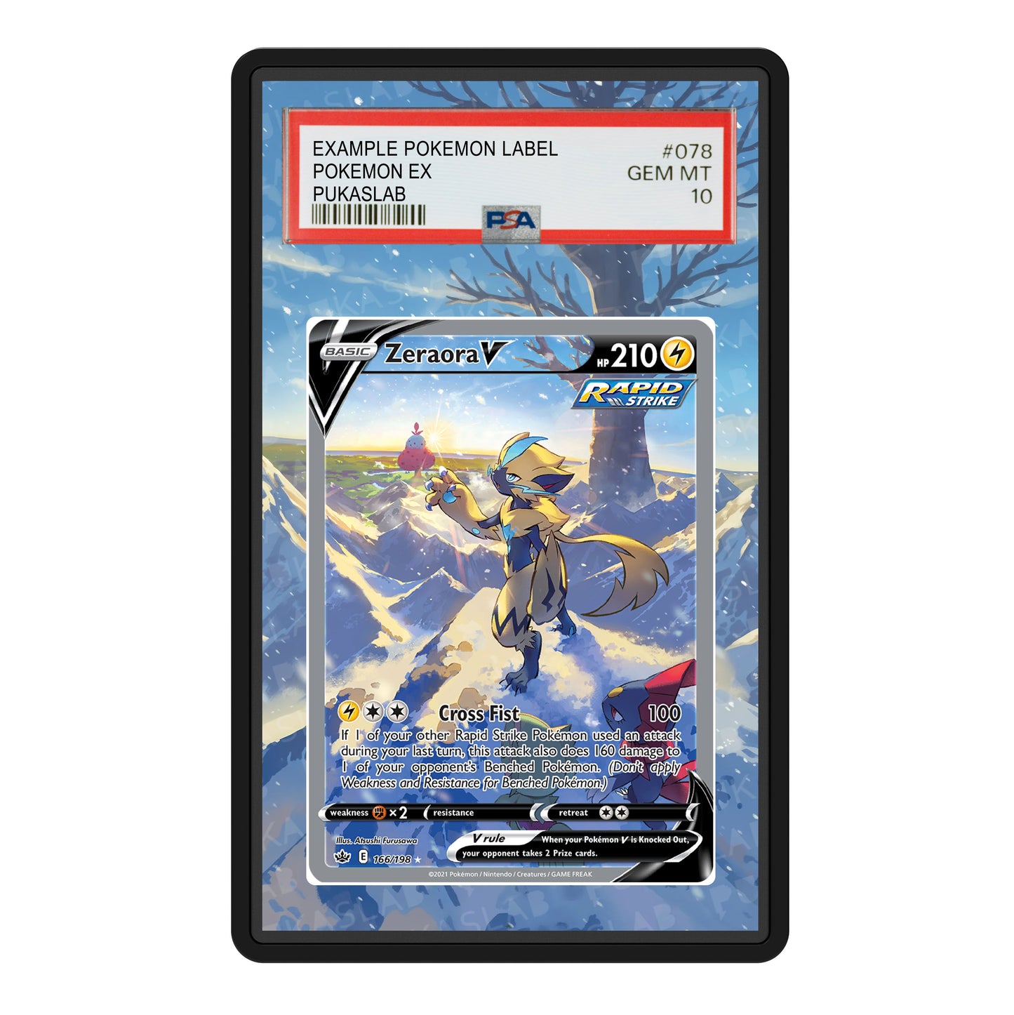 Zeraora V 166/198 Psa Slab Extended Art - Pukaslab