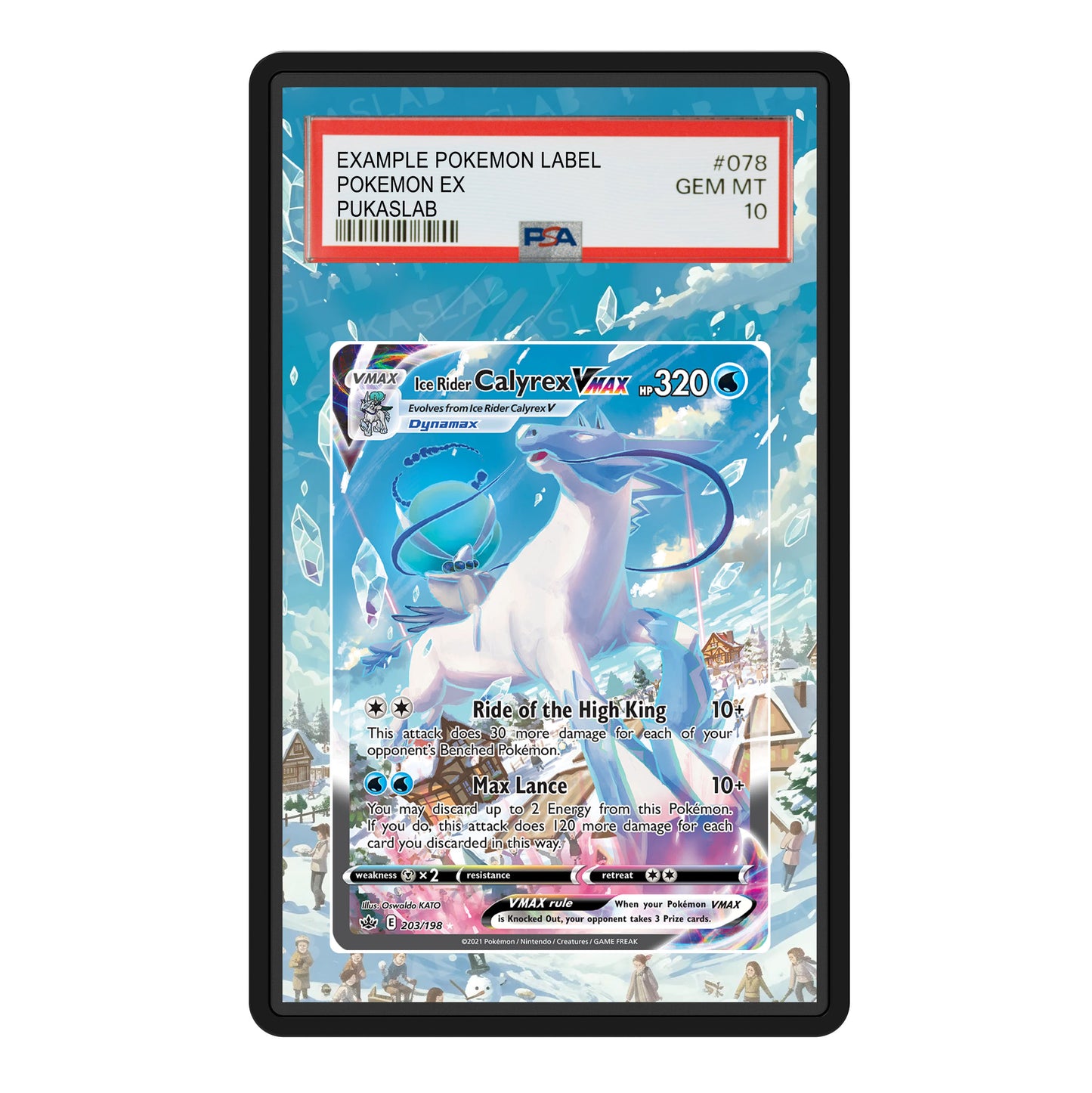 Calyrex Vmax 203/198 Psa Slab Extended Art - Pukaslab