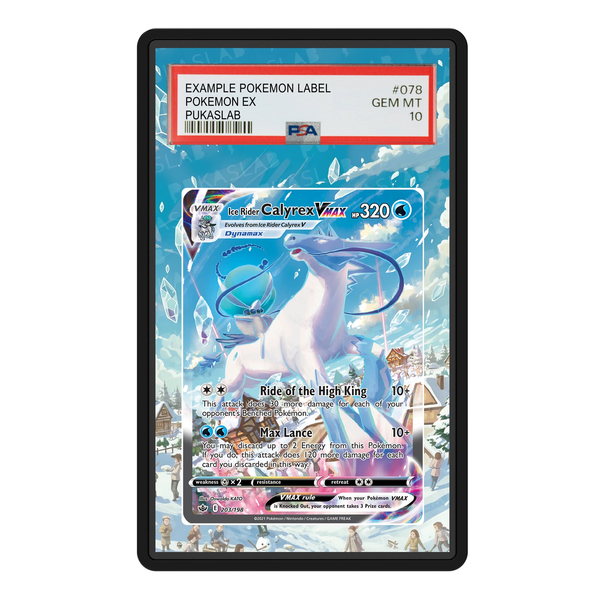Calyrex Vmax 203/198 Psa Slab Extended Art - Pukaslab