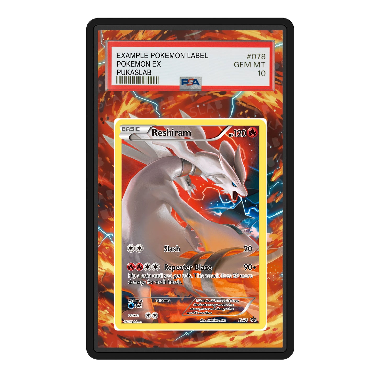 Reshiram XY74 Psa Slab Extended Art - Pukaslab