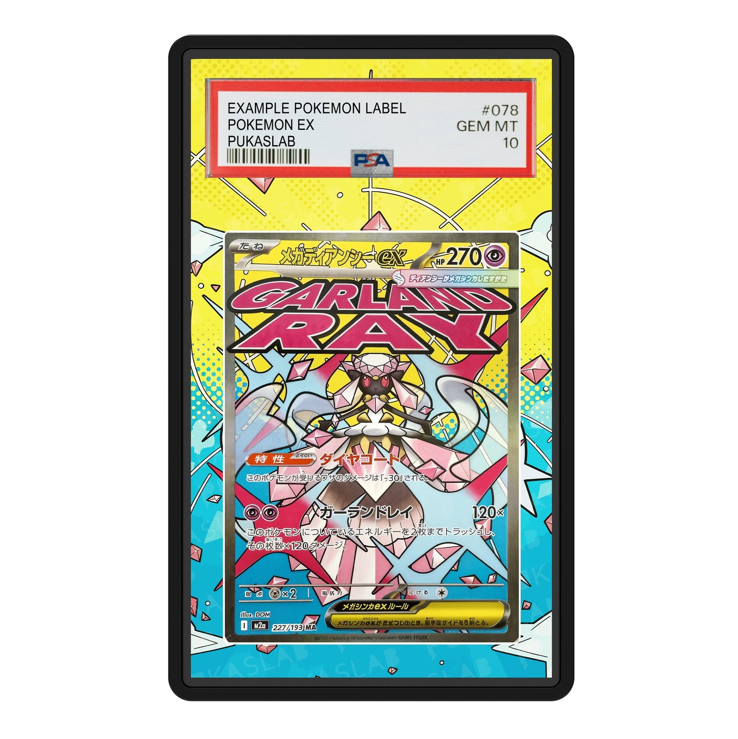 Mega Diancie ex 227/193 Psa Slab Extended Art - Pukaslab