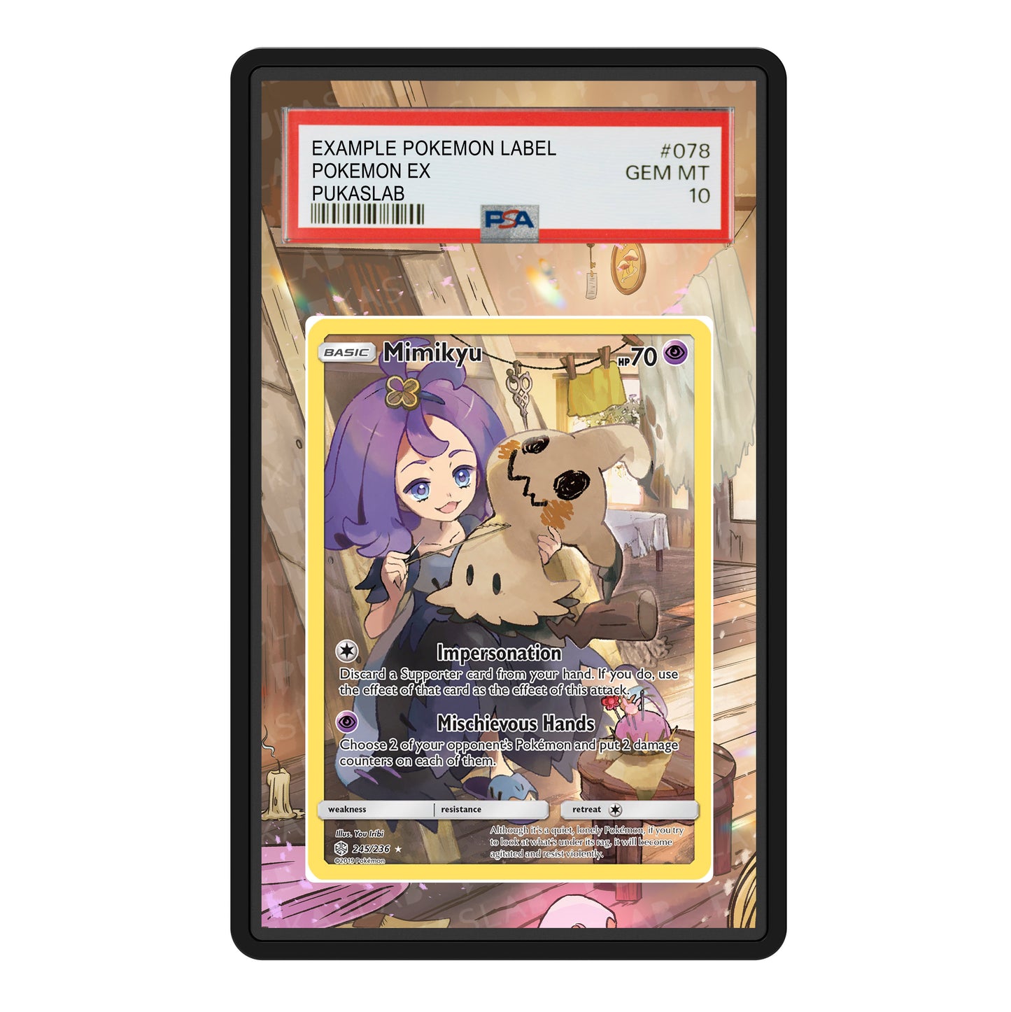 Mimikyu & Acerola Trainer 245/236 Psa Slab Extended Art - Pukaslab