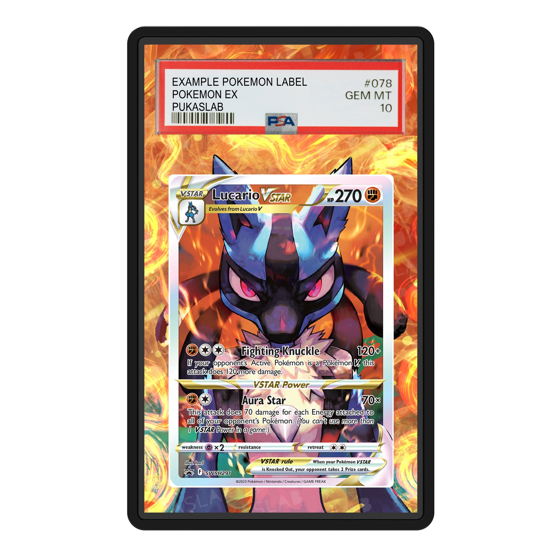 Lucario SWSH291 Psa Slab Extended Art - Pukaslab