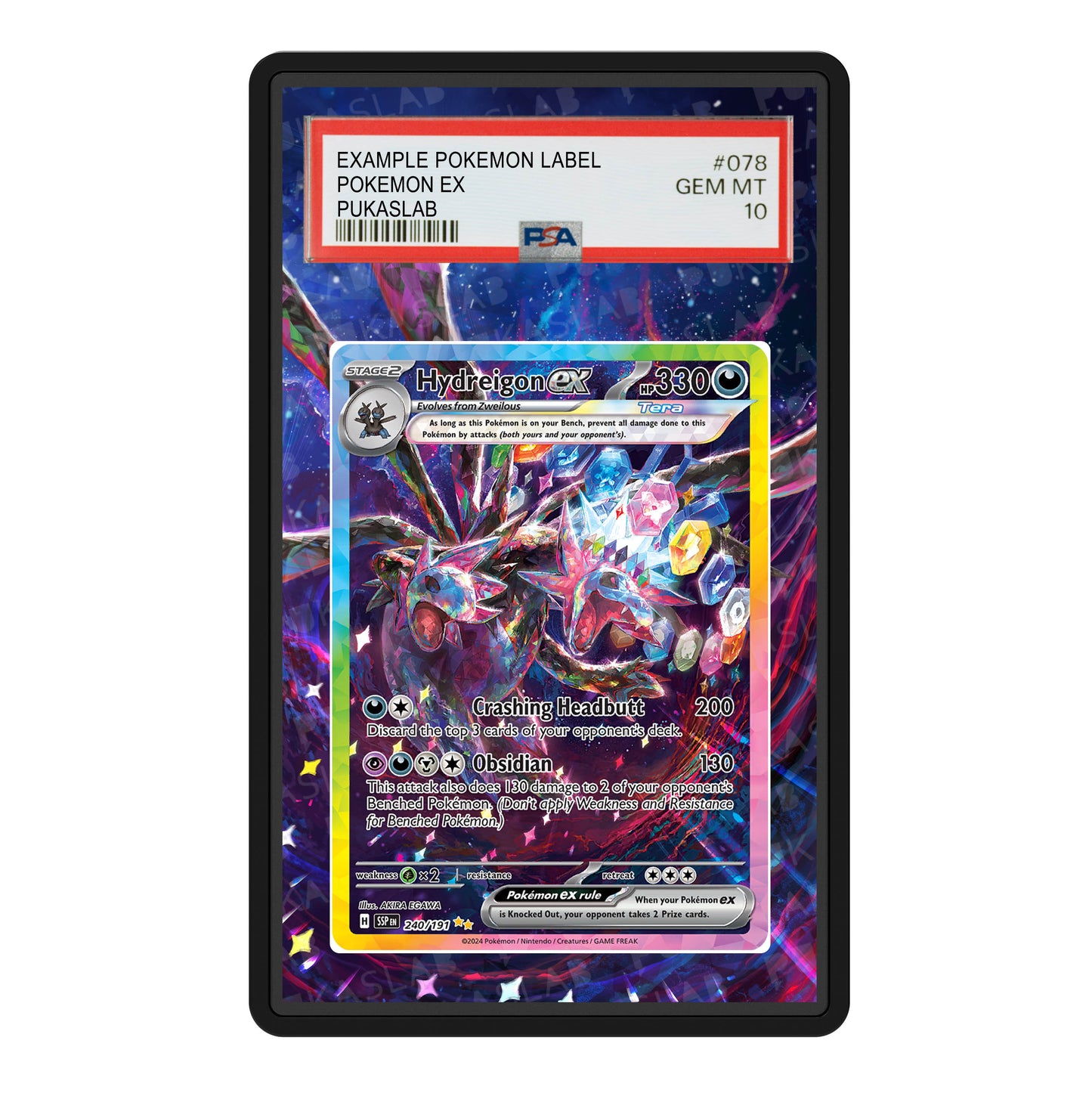 Hydreigon Ex 240/191 Psa Slab Extended Art - Pukaslab