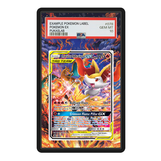 Charizard & Braixen Gx SM230 Psa Slab Extended Art - Pukaslab