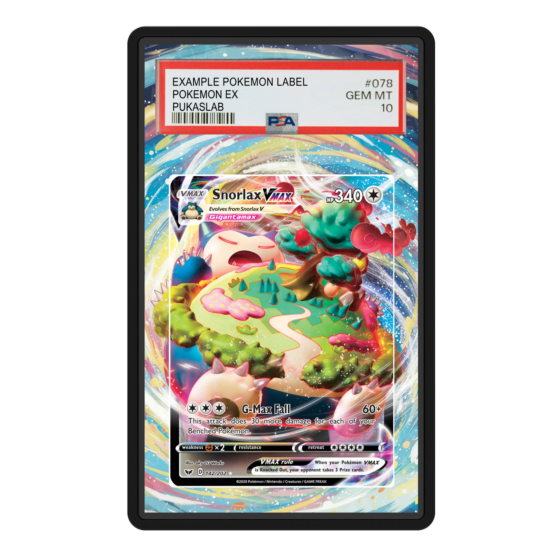 Snorlax Vmax 142/202 Psa Slab Extended Art - Pukaslab