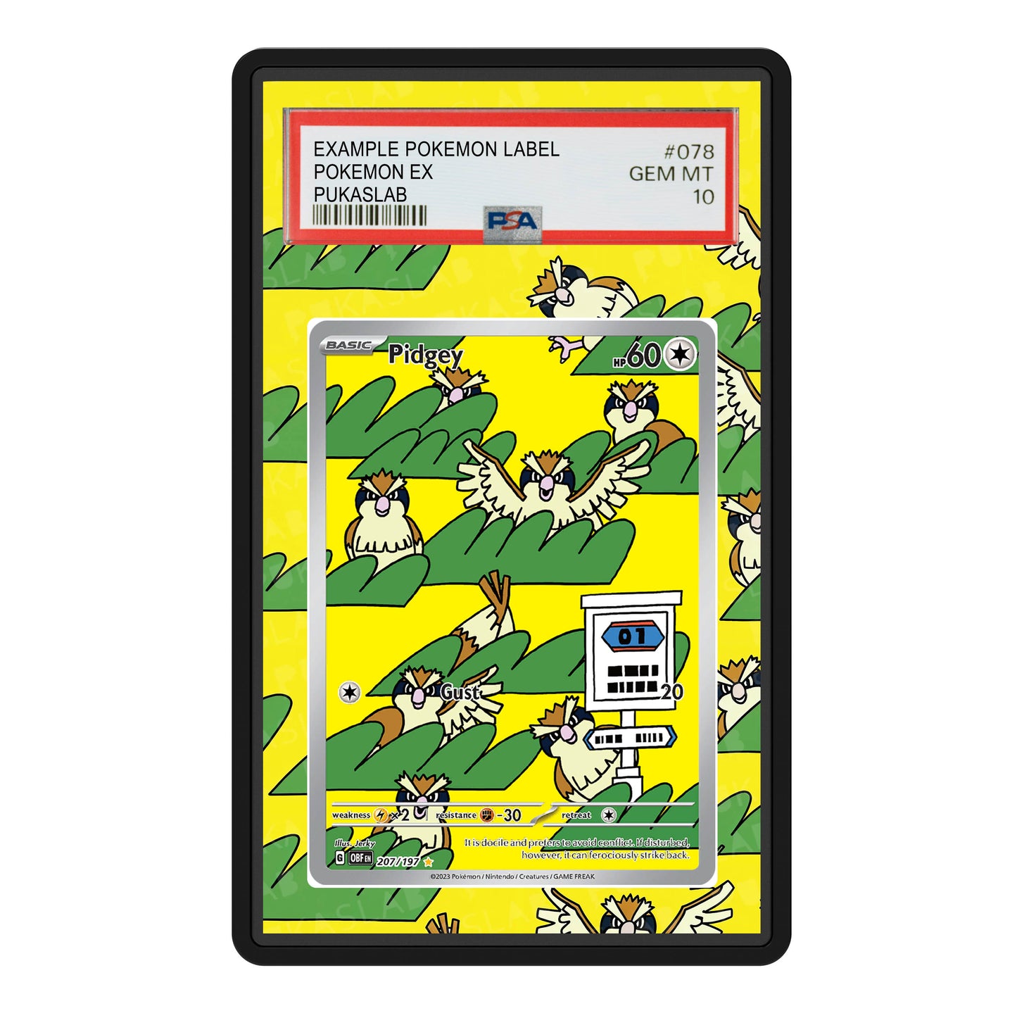 Pidgey 207/197 Psa Slab Extended Art - Pukaslab