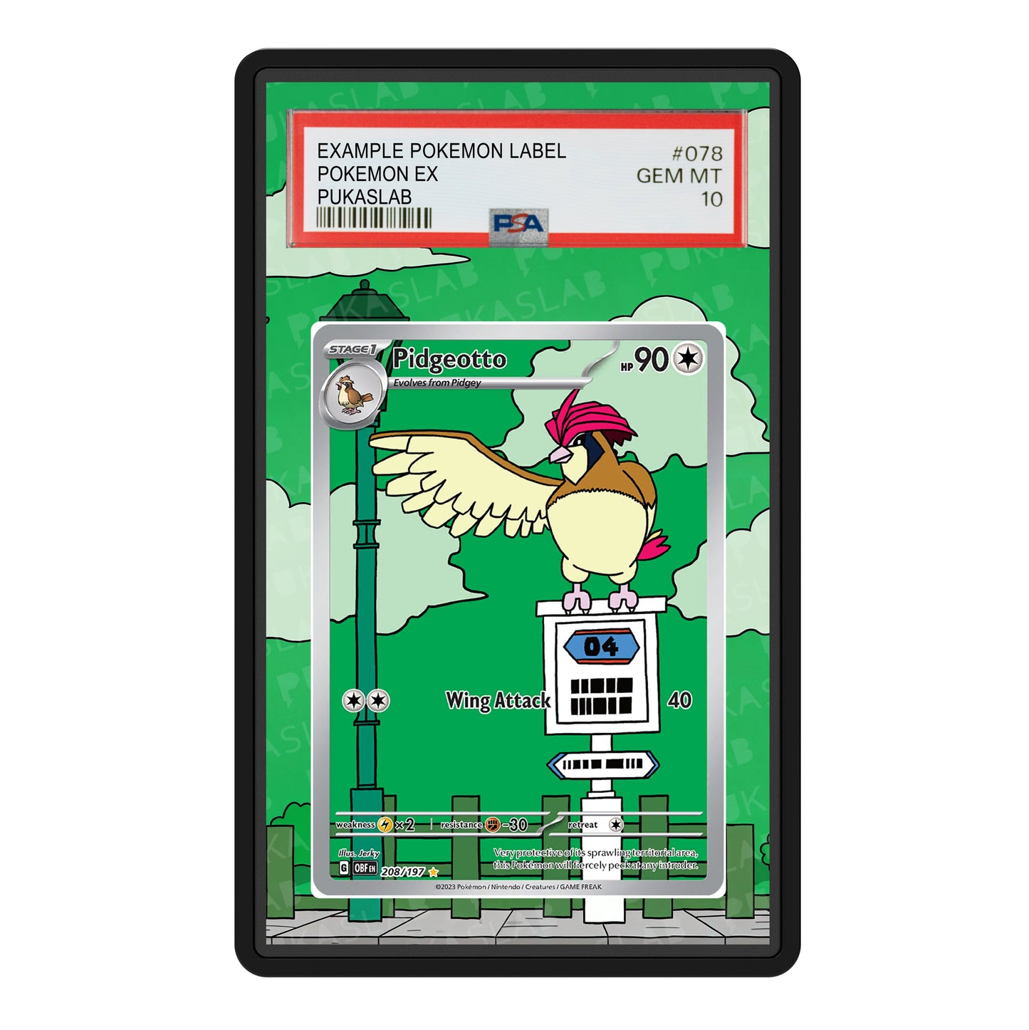 Pidgeotto 208/197 Psa Slab Extended Art - Pukaslab