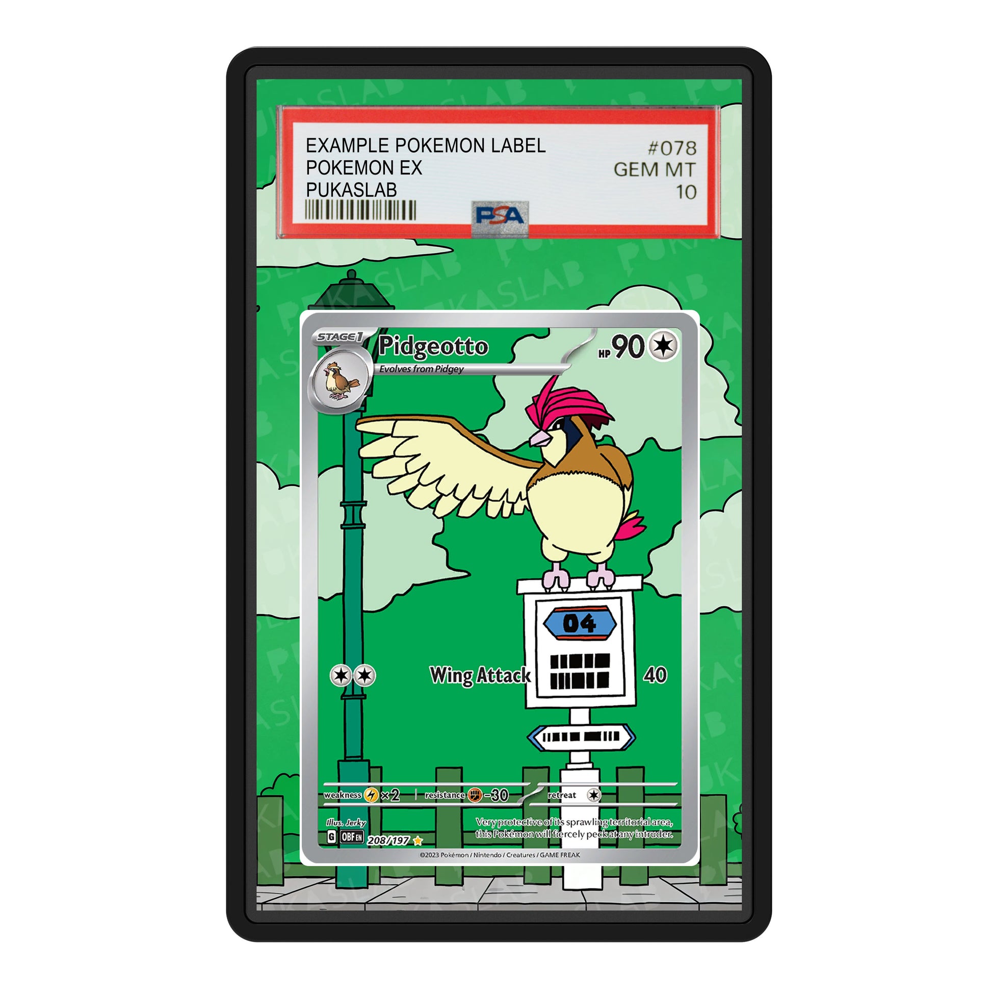 Pidgeotto 208/197 Psa Slab Extended Art - Pukaslab