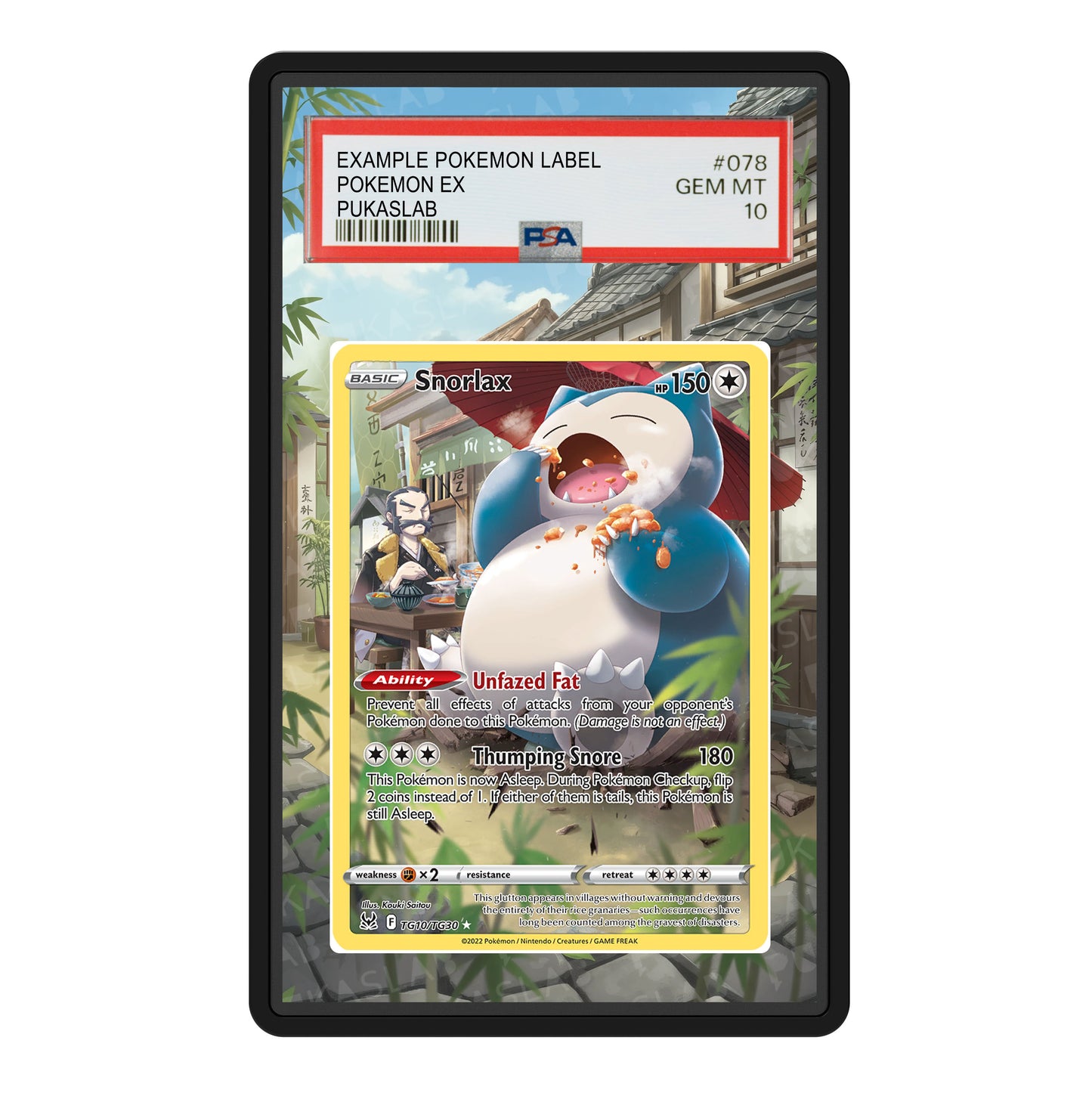 Snorlax TG10/TG30 Psa Slab Extended Art - Pukaslab