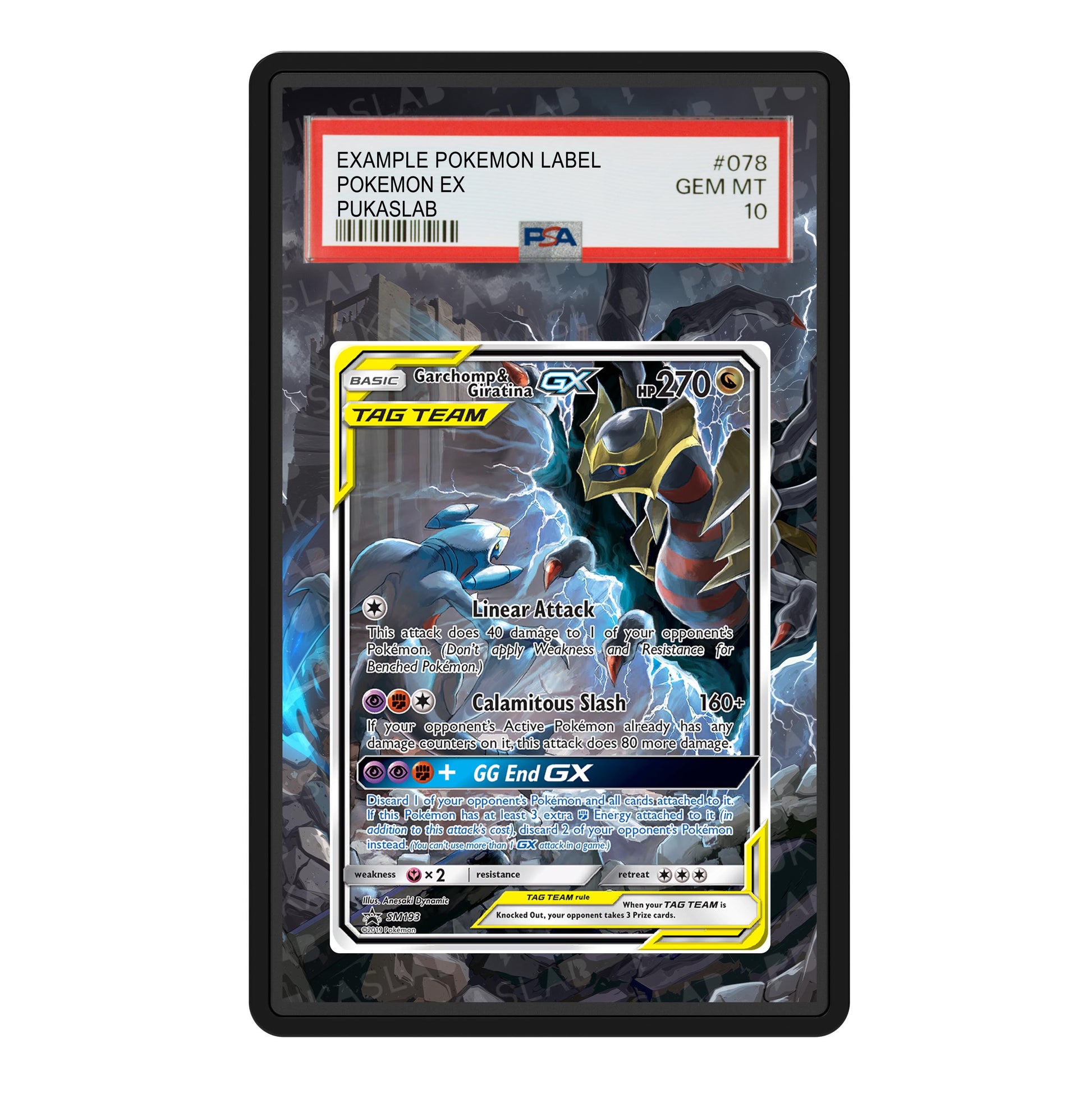 Garchomp & Giratina Gx SM193 Psa Slab Extended Art - Pukaslab