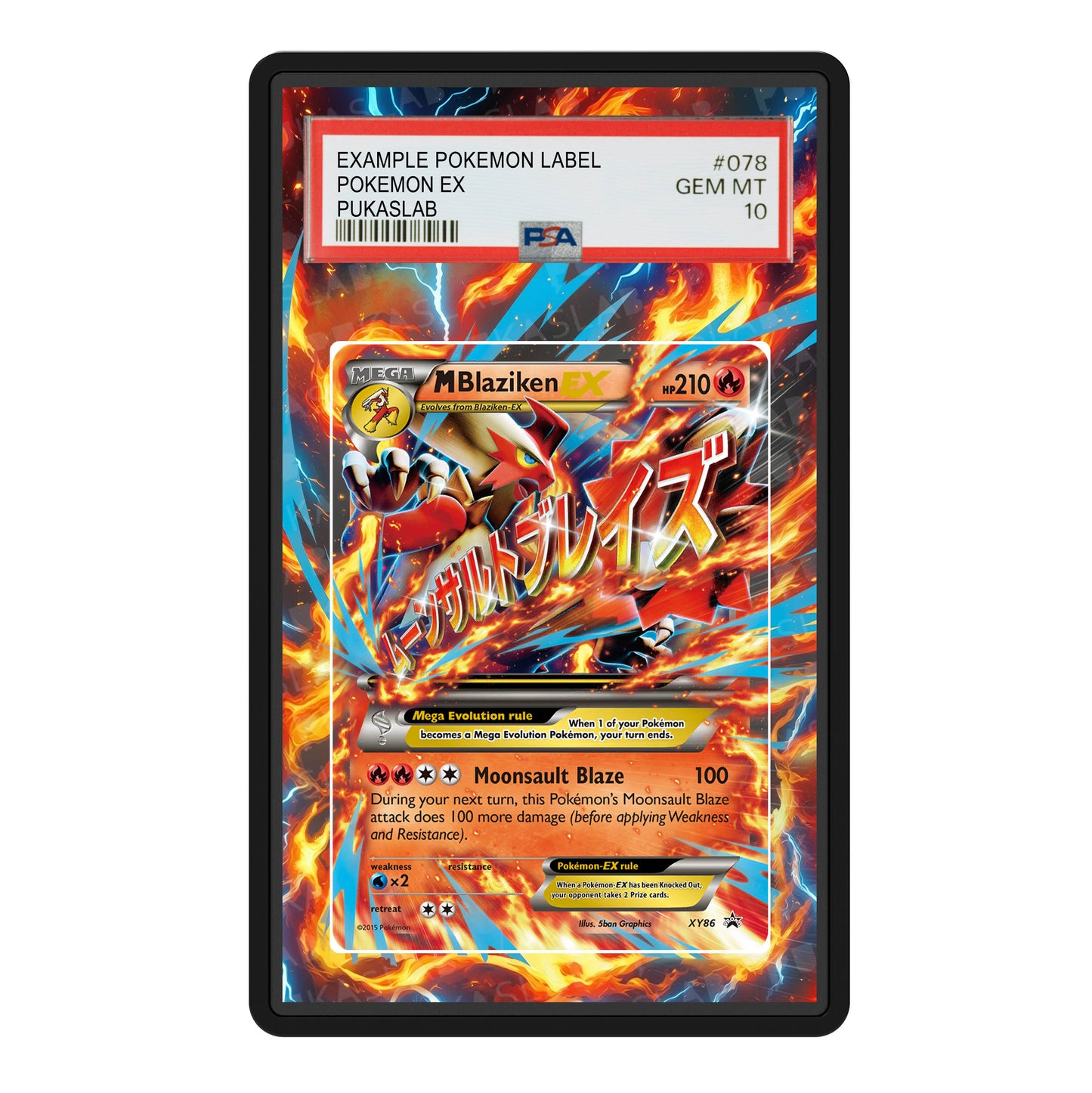 MBlaziken Ex XY86 Psa Slab Extended Art - Pukaslab
