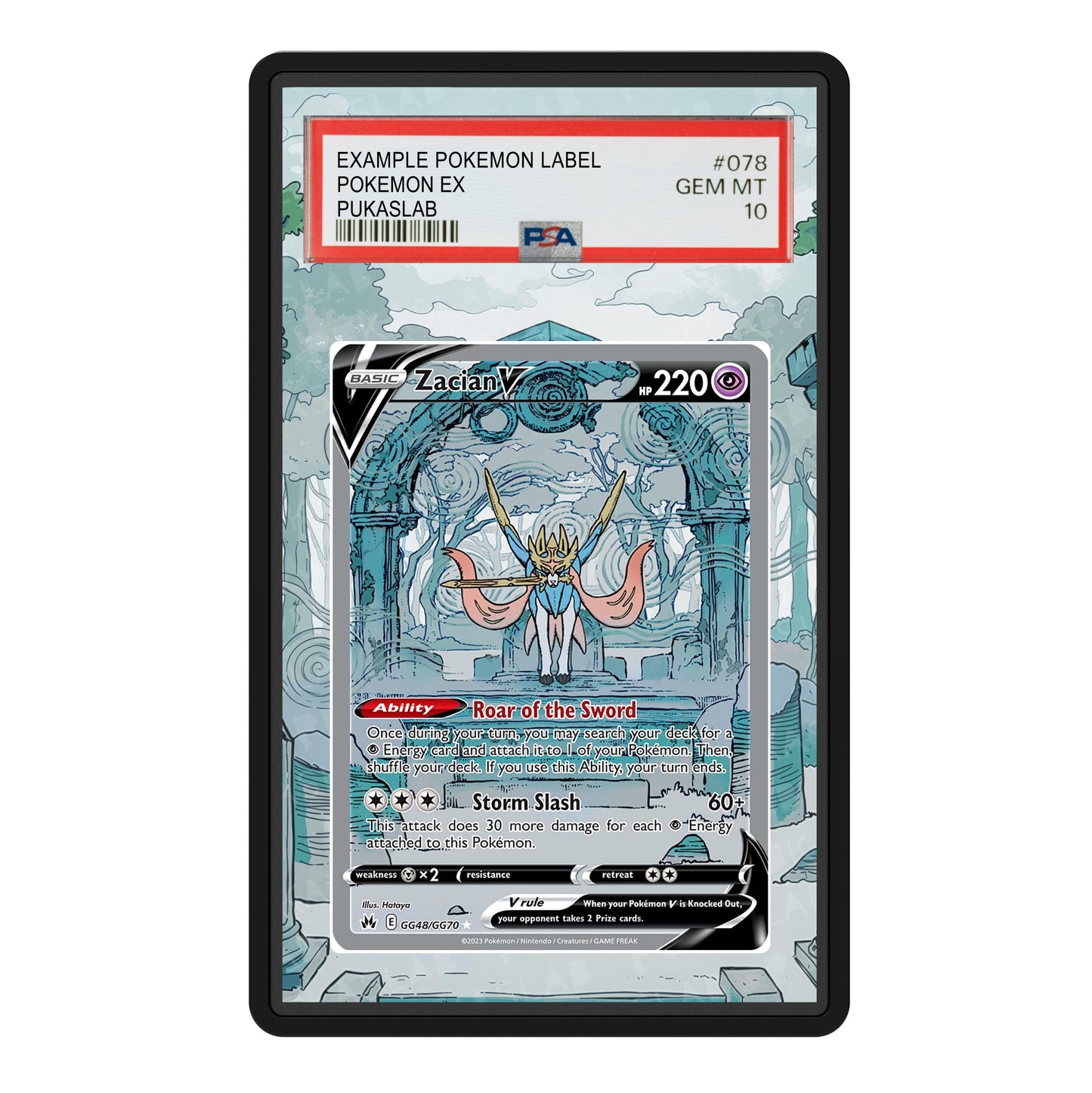 Zacian V GG48/GG70 Psa Slab Extended Art - Pukaslab