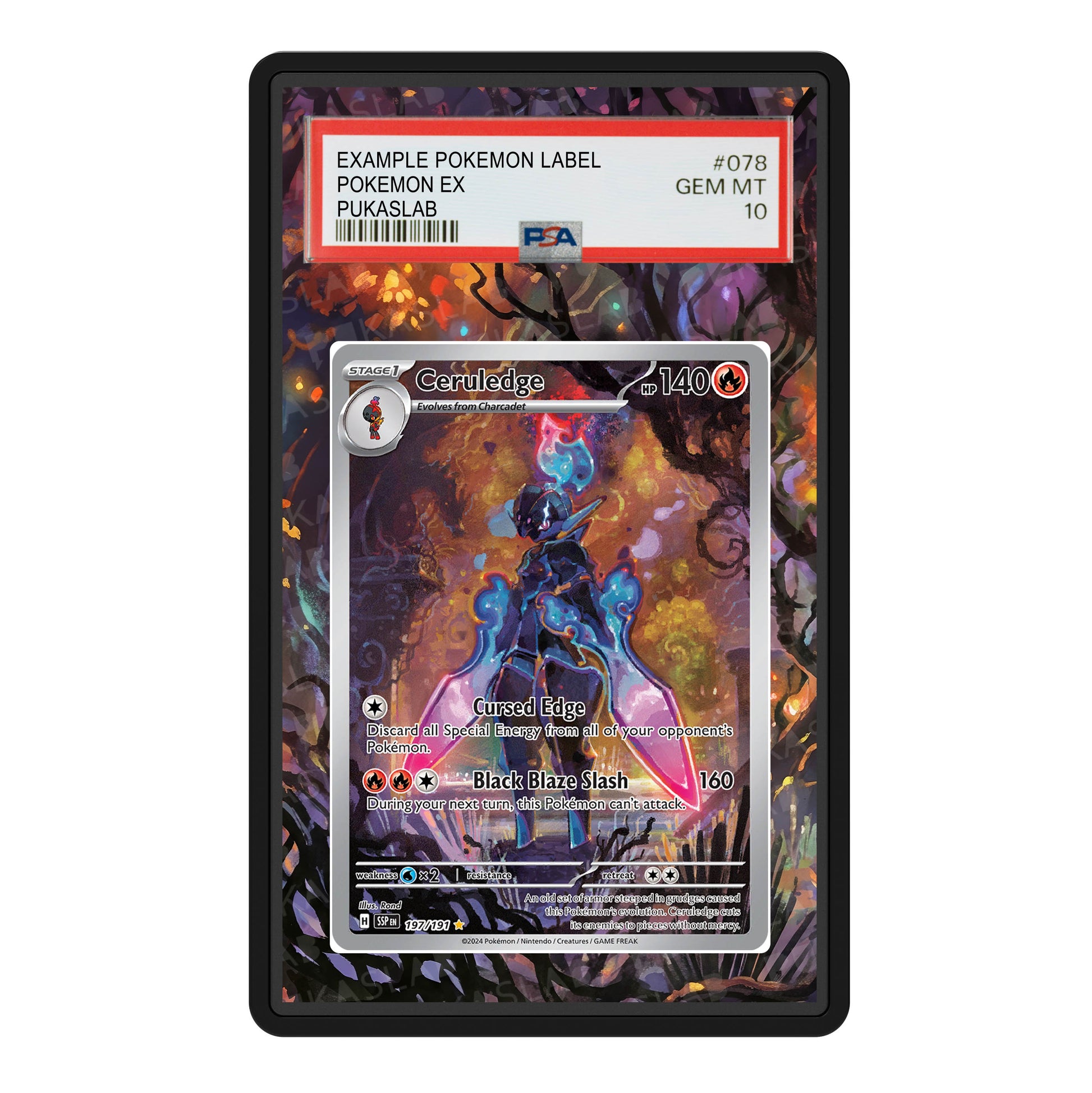 Ceruledge 197/191 Psa Slab Extended Art - Pukaslab