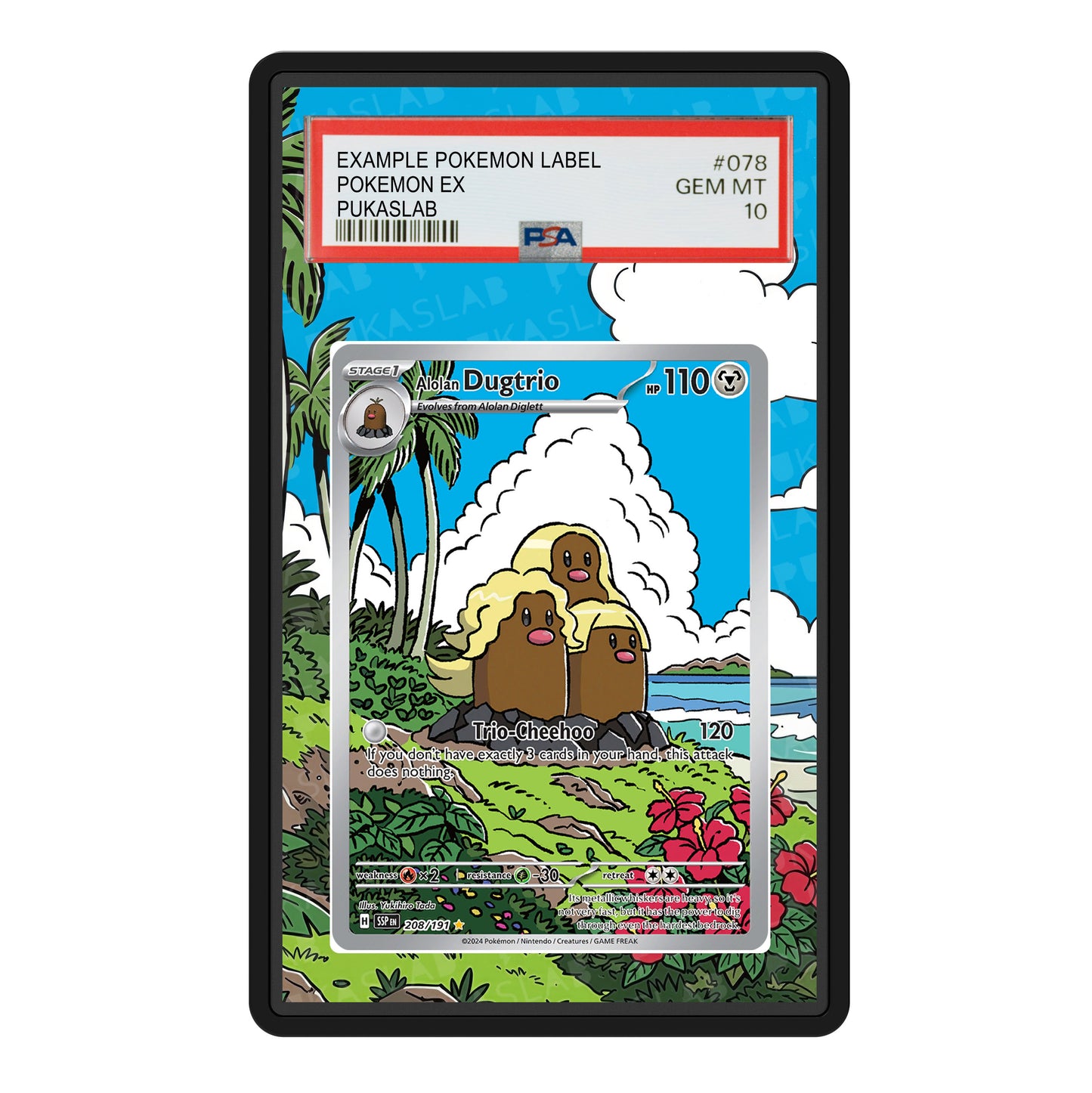 Dugtrio 208/191 Psa Slab Extended Art - Pukaslab