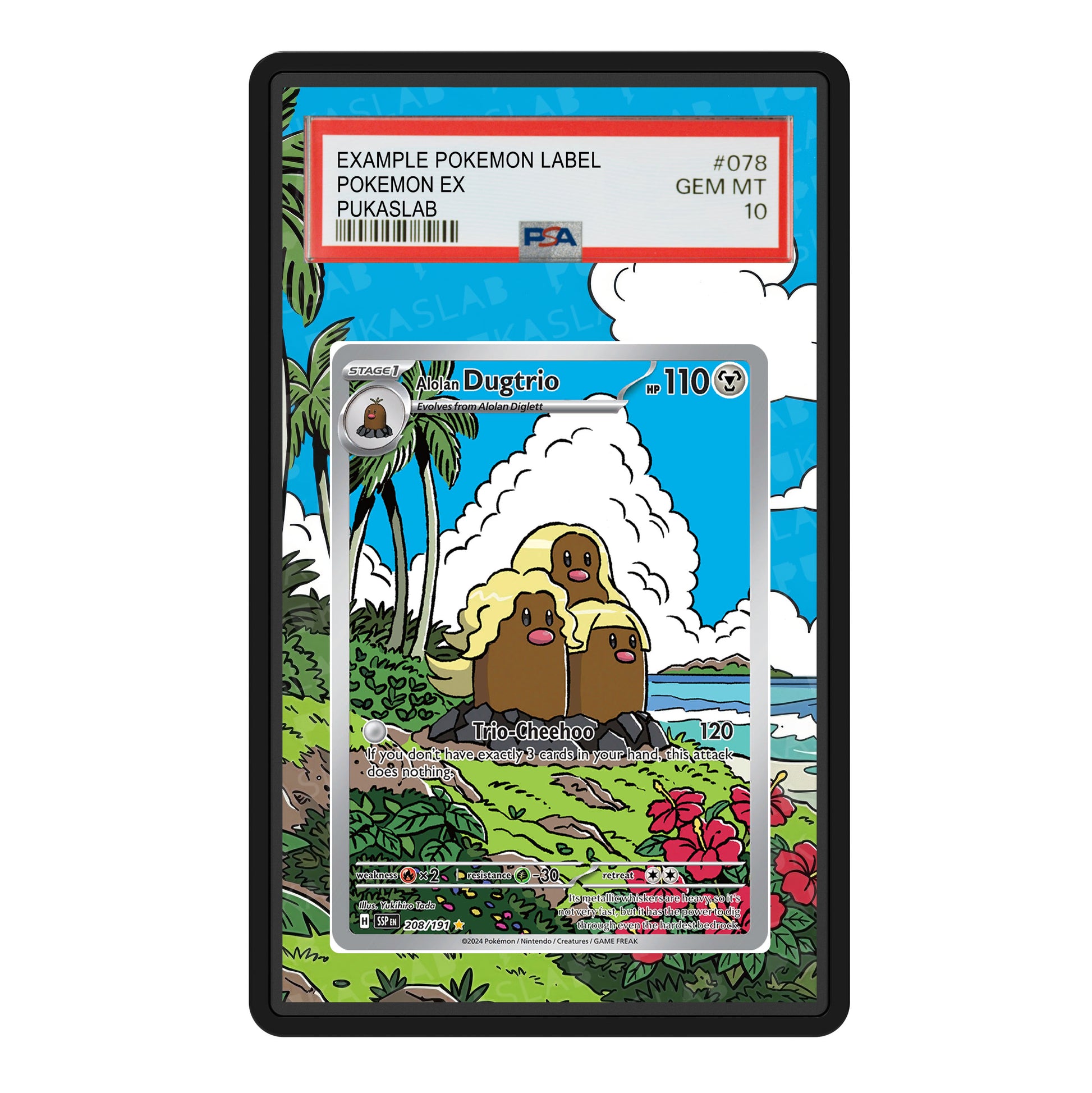 Dugtrio 208/191 Psa Slab Extended Art - Pukaslab